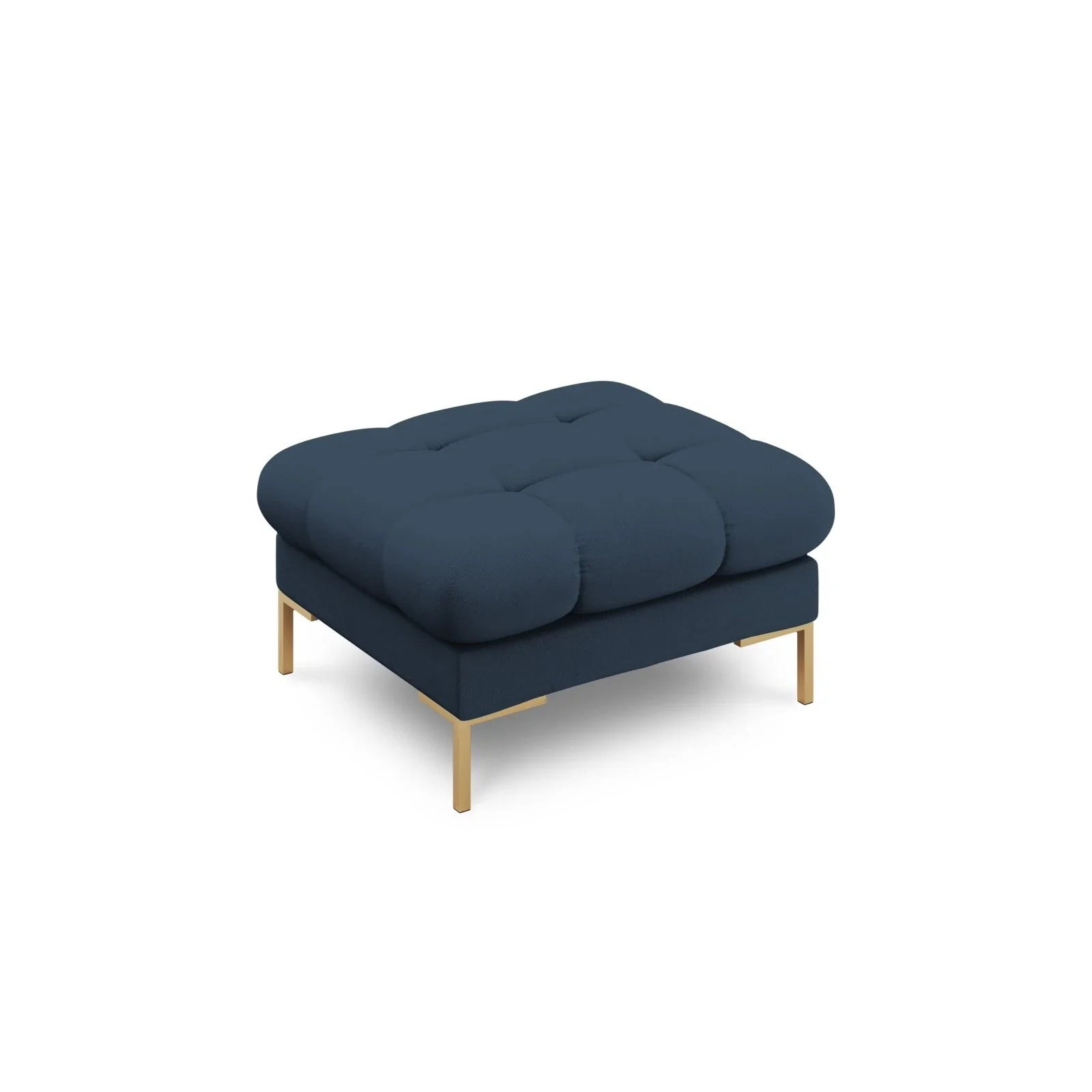 Mamaia Pouf, Beine Goldmetall, mit Bezug aus Samt oder Strukturstoff, 60x60 cm - Image 21