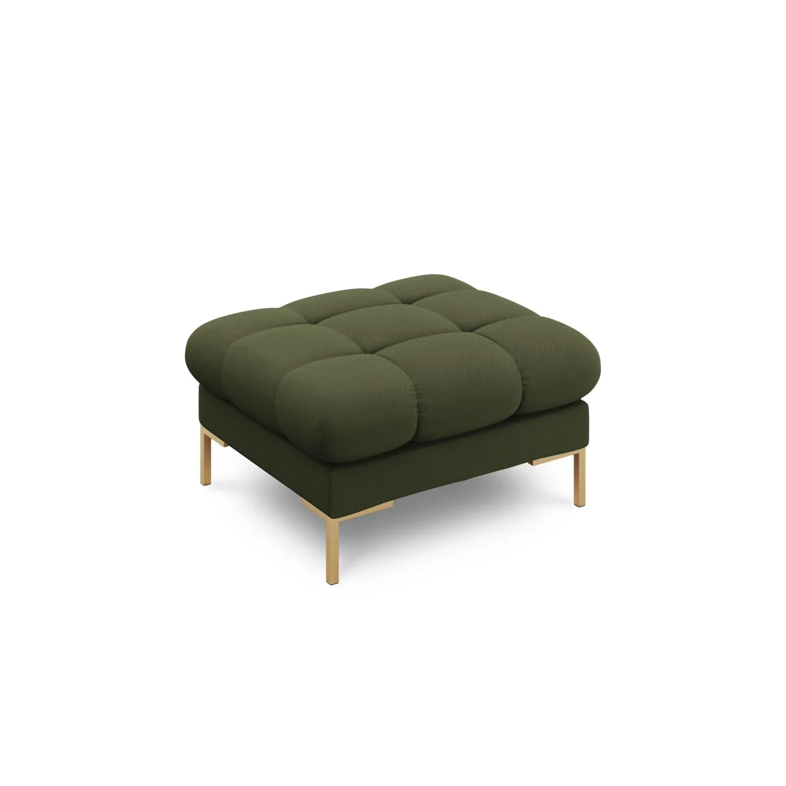 Mamaia Pouf, Beine Goldmetall, mit Bezug aus Samt oder Strukturstoff, 60x60 cm - Image 25