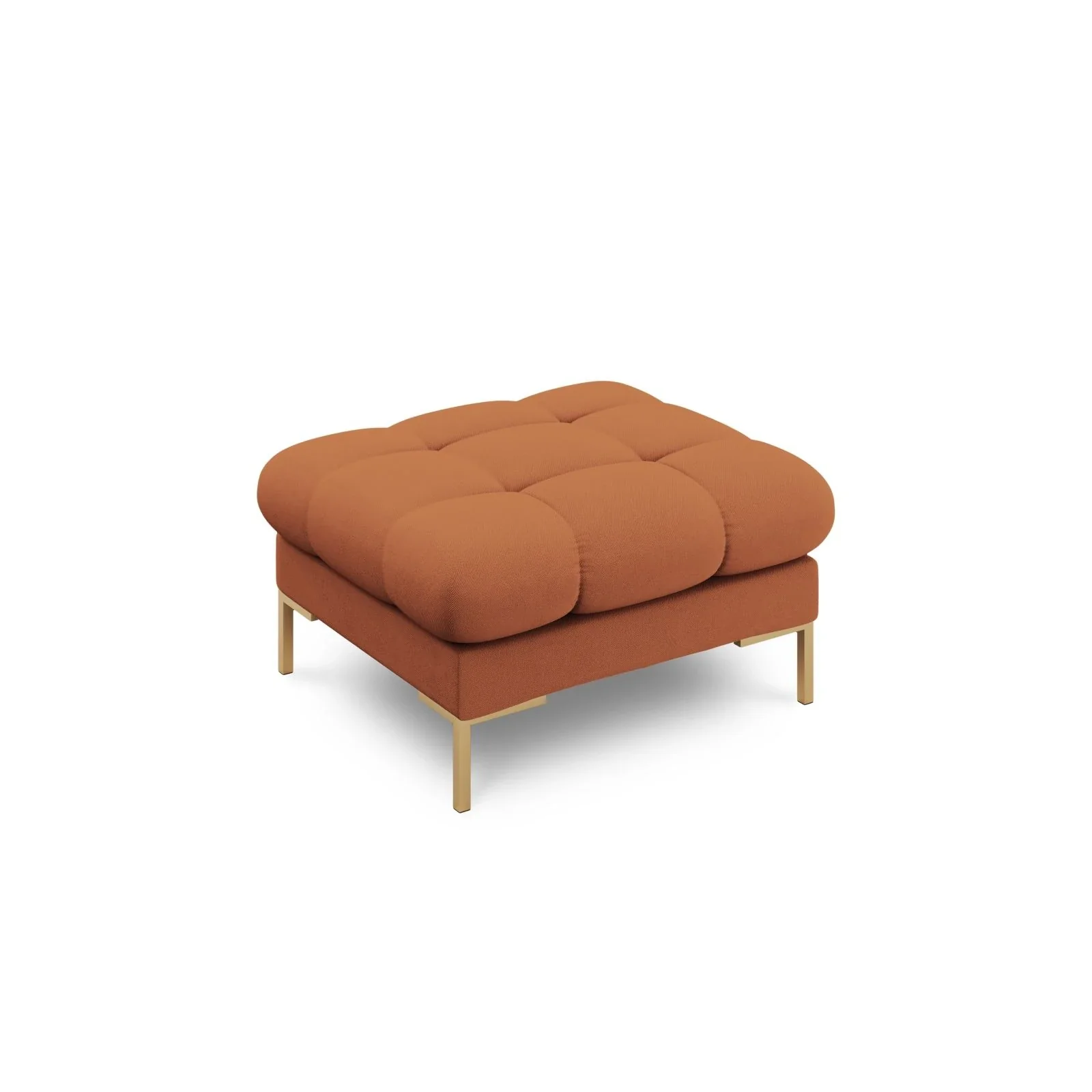 Mamaia Pouf, Beine Goldmetall, mit Bezug aus Samt oder Strukturstoff, 60x60 cm - Image 29