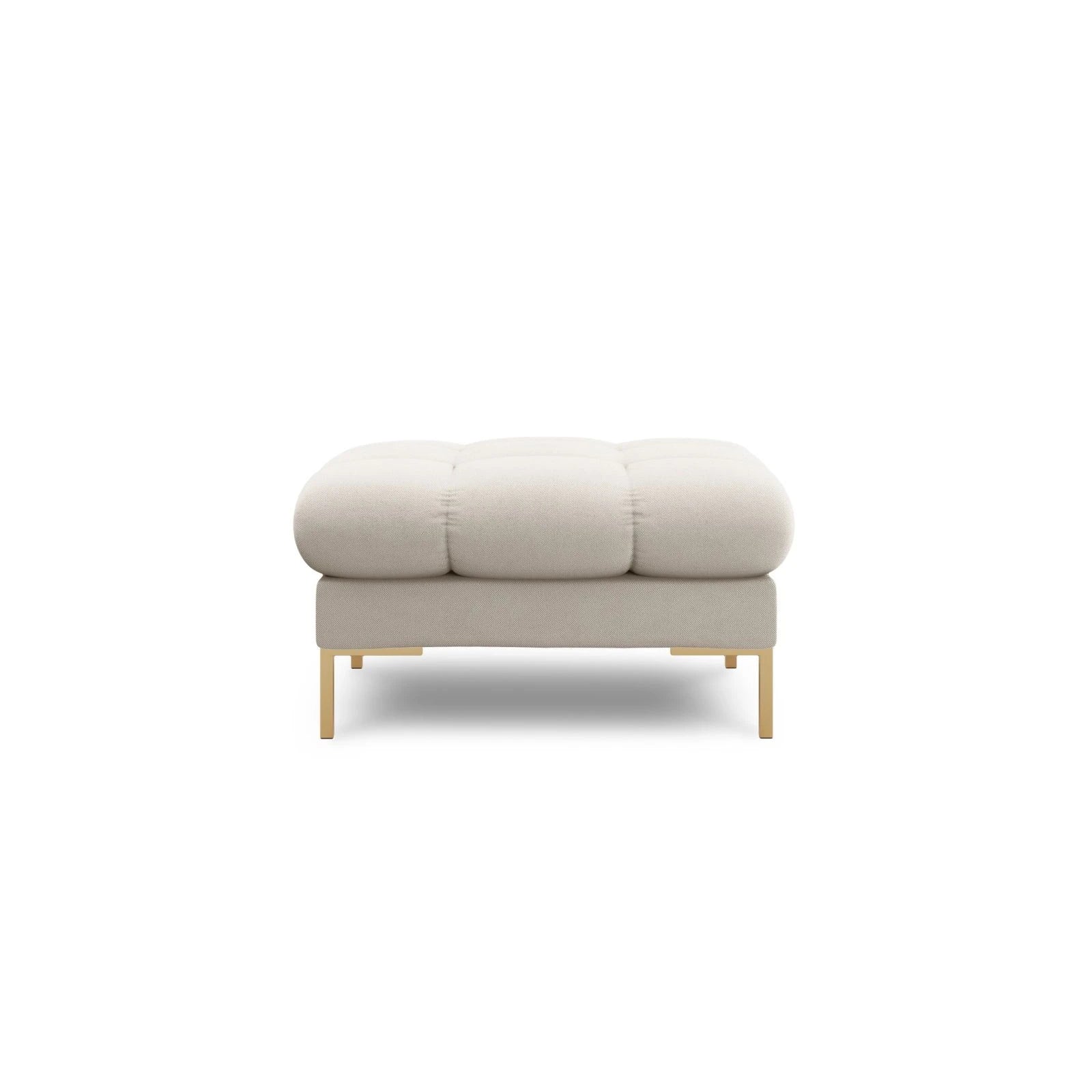 Mamaia Pouf, Beine Goldmetall, mit Bezug aus Samt oder Strukturstoff, 60x60 cm - Image 6