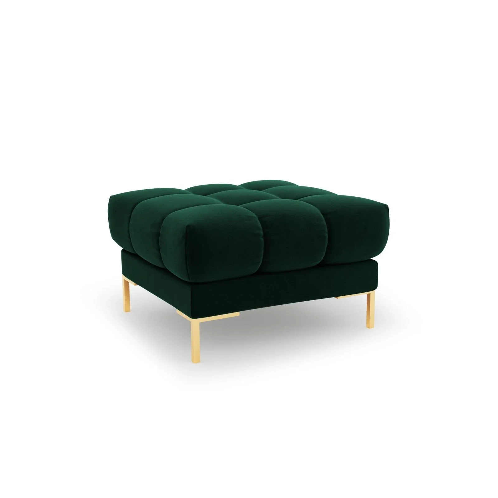 Mamaia Pouf, Beine Goldmetall, mit Bezug aus Samt oder Strukturstoff, 60x60 cm - Image 69