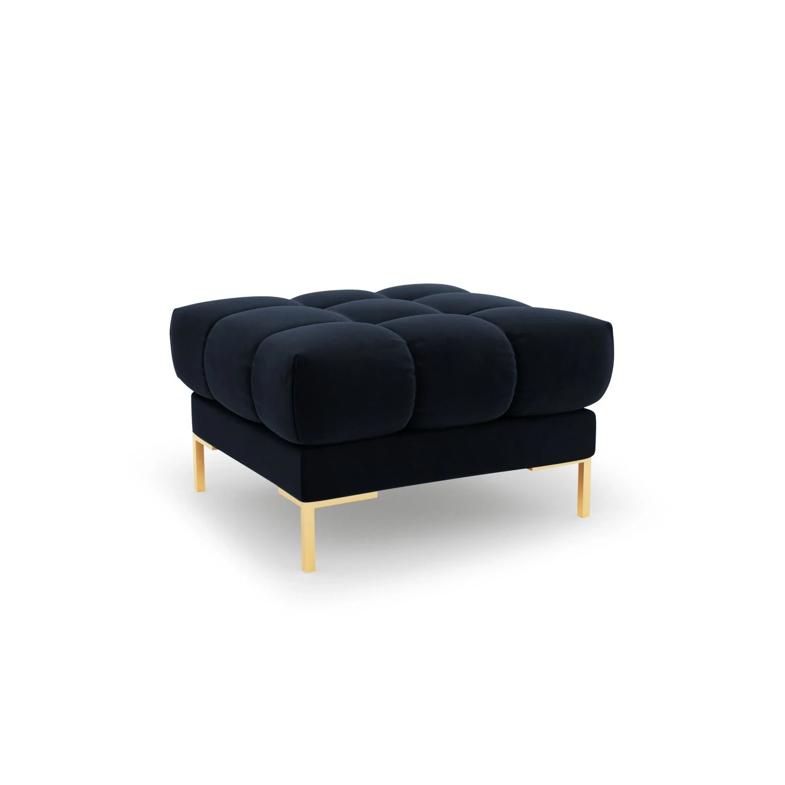 Mamaia Pouf, Beine Goldmetall, mit Bezug aus Samt oder Strukturstoff, 60x60 cm - Image 81