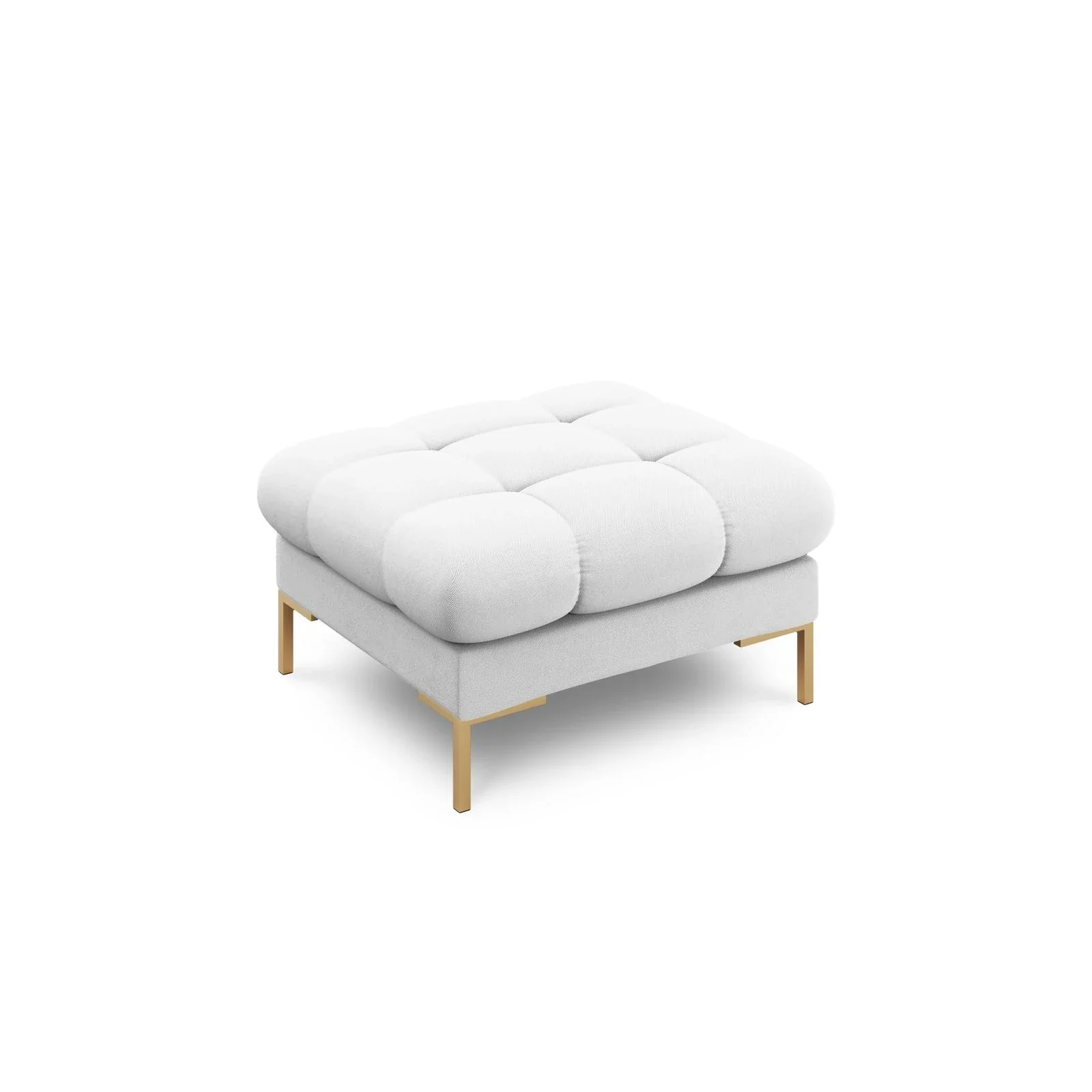 Mamaia Pouf, Beine Goldmetall, mit Bezug aus Samt oder Strukturstoff, 60x60 cm - Image 9