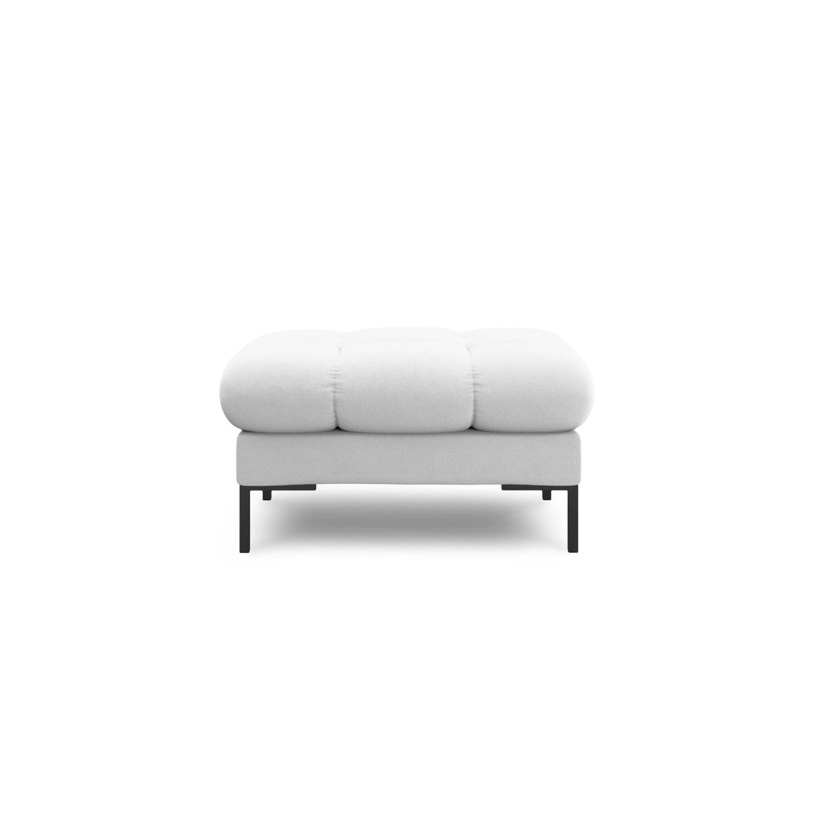 Mamaia Pouf, Metallbeine Schwarz, mit Bezug aus Samt oder Strukturstoff, 60x60 cm - Image 10