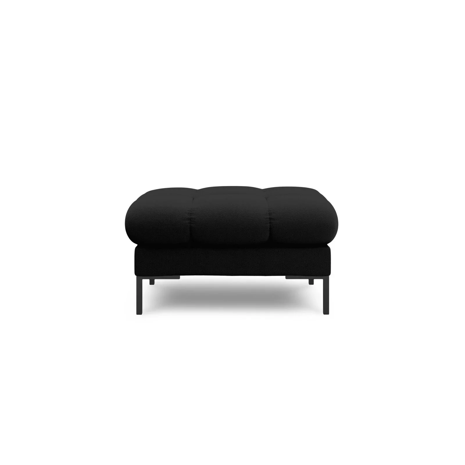 Mamaia Pouf, Metallbeine Schwarz, mit Bezug aus Samt oder Strukturstoff, 60x60 cm - Image 18