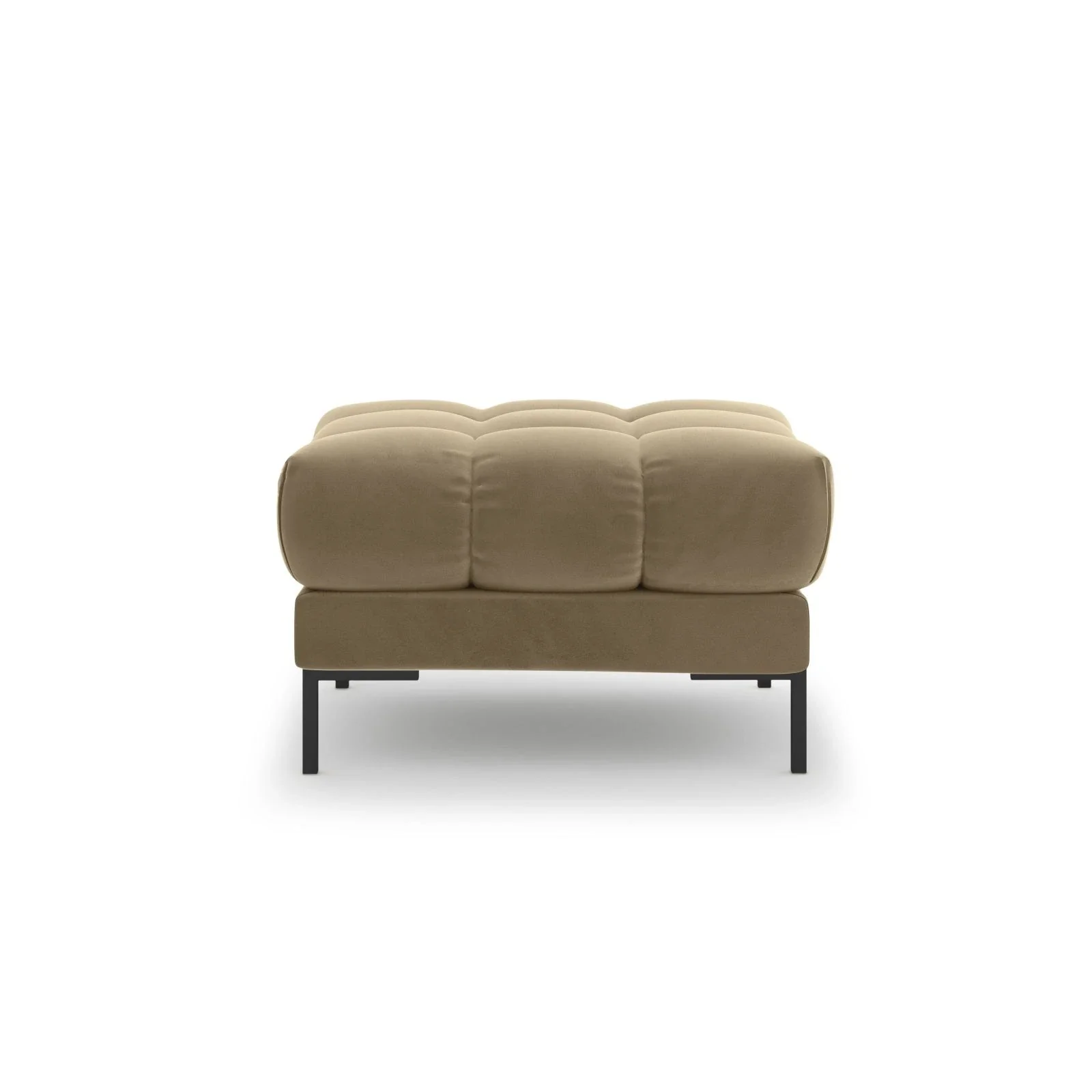 Mamaia Pouf, Metallbeine Schwarz, mit Bezug aus Samt oder Strukturstoff, 60x60 cm - Image 55
