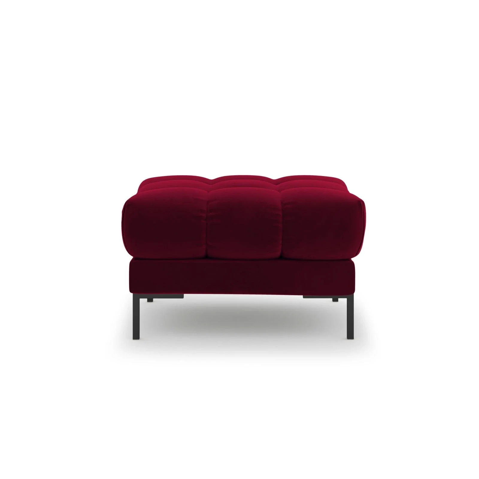 Mamaia Pouf, Metallbeine Schwarz, mit Bezug aus Samt oder Strukturstoff, 60x60 cm - Image 59