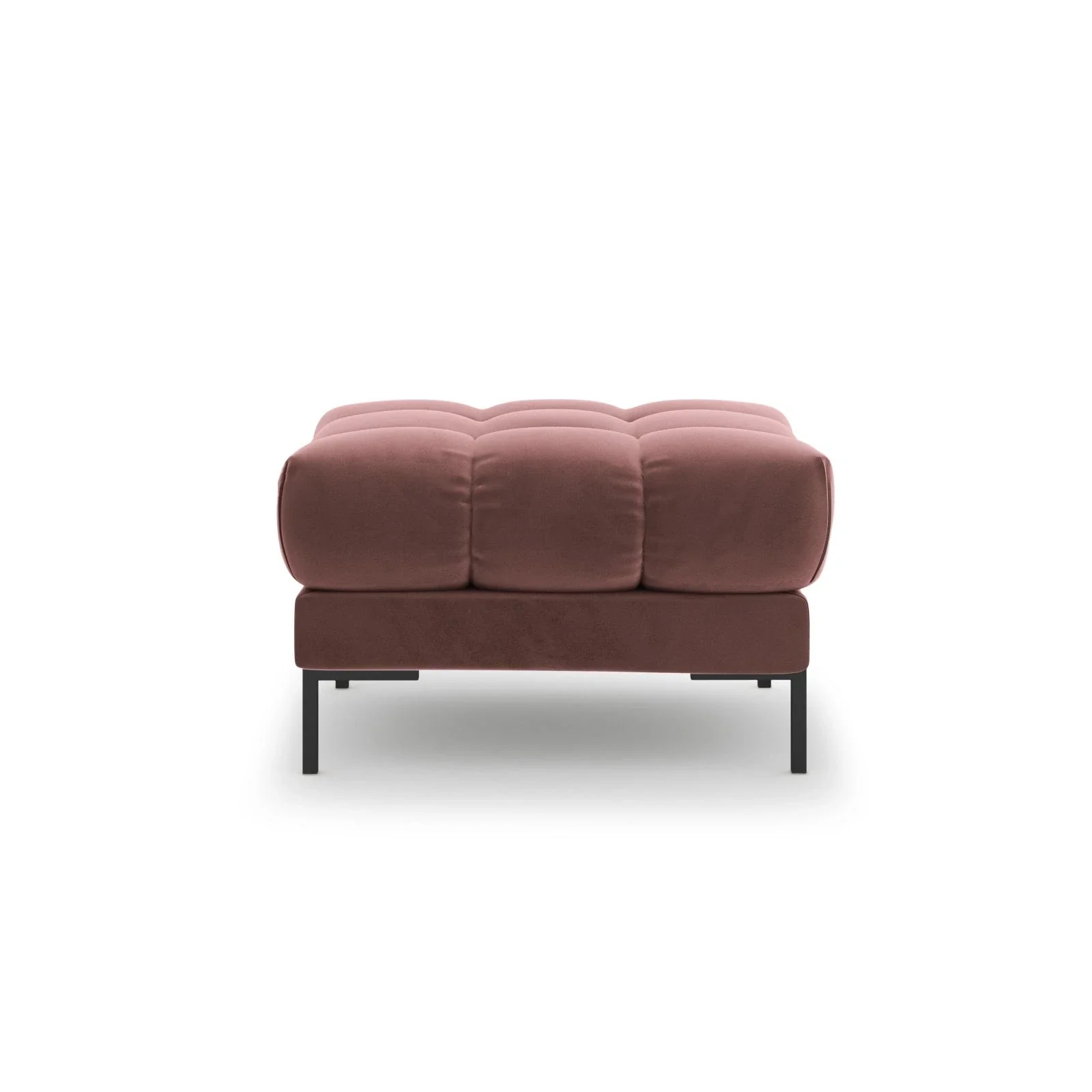 Mamaia Pouf, Metallbeine Schwarz, mit Bezug aus Samt oder Strukturstoff, 60x60 cm - Image 63