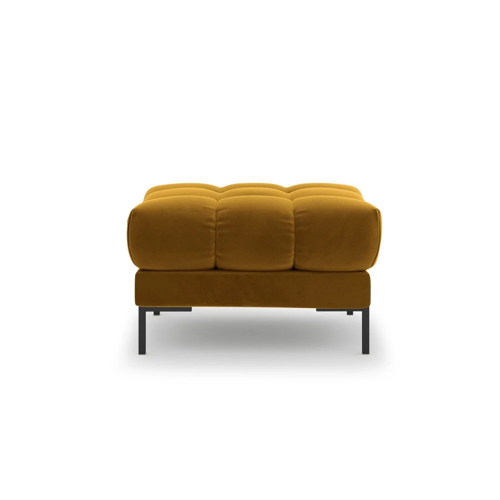 Mamaia Pouf, Metallbeine Schwarz, mit Bezug aus Samt oder Strukturstoff, 60x60 cm - Image 67