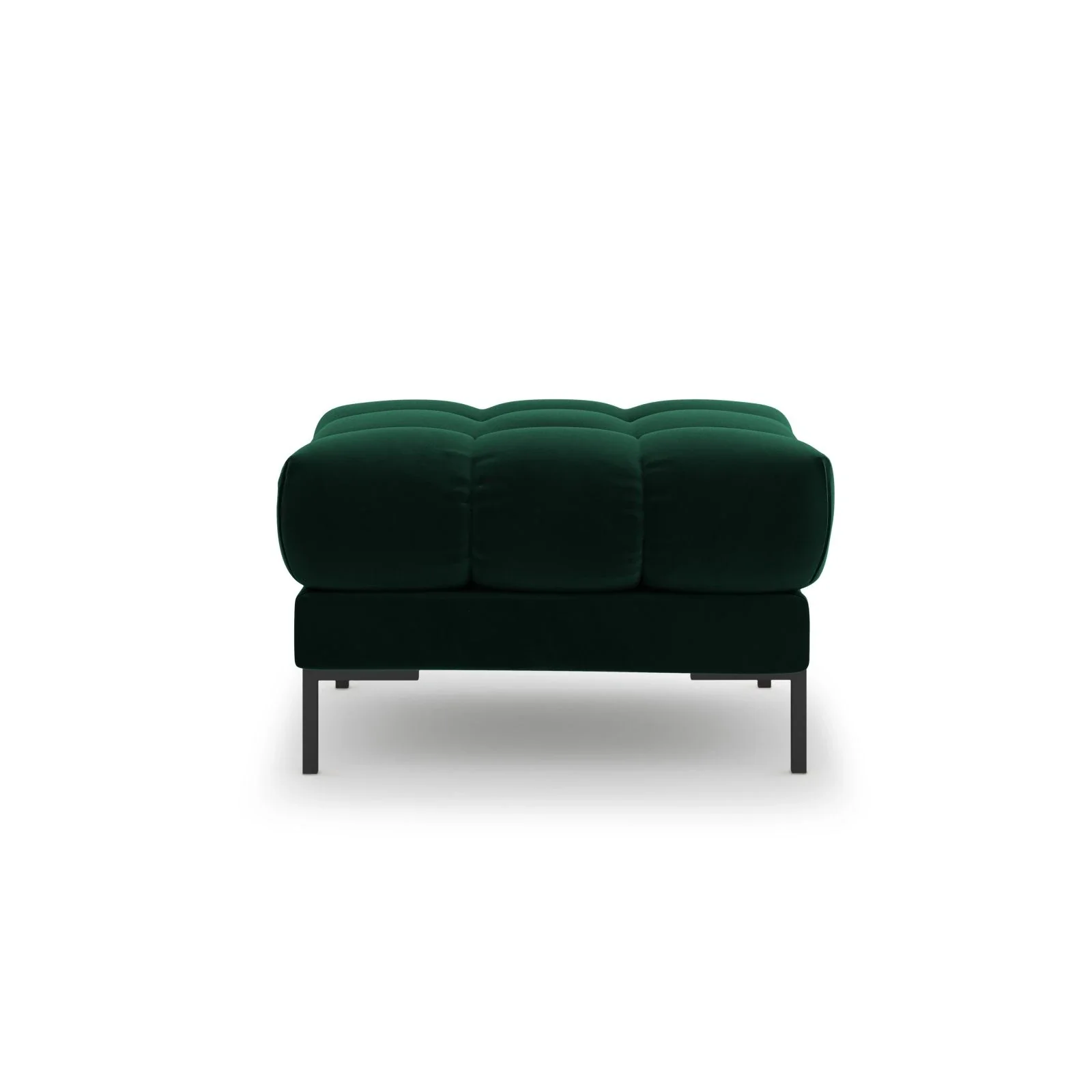 Mamaia Pouf, Metallbeine Schwarz, mit Bezug aus Samt oder Strukturstoff, 60x60 cm - Image 71