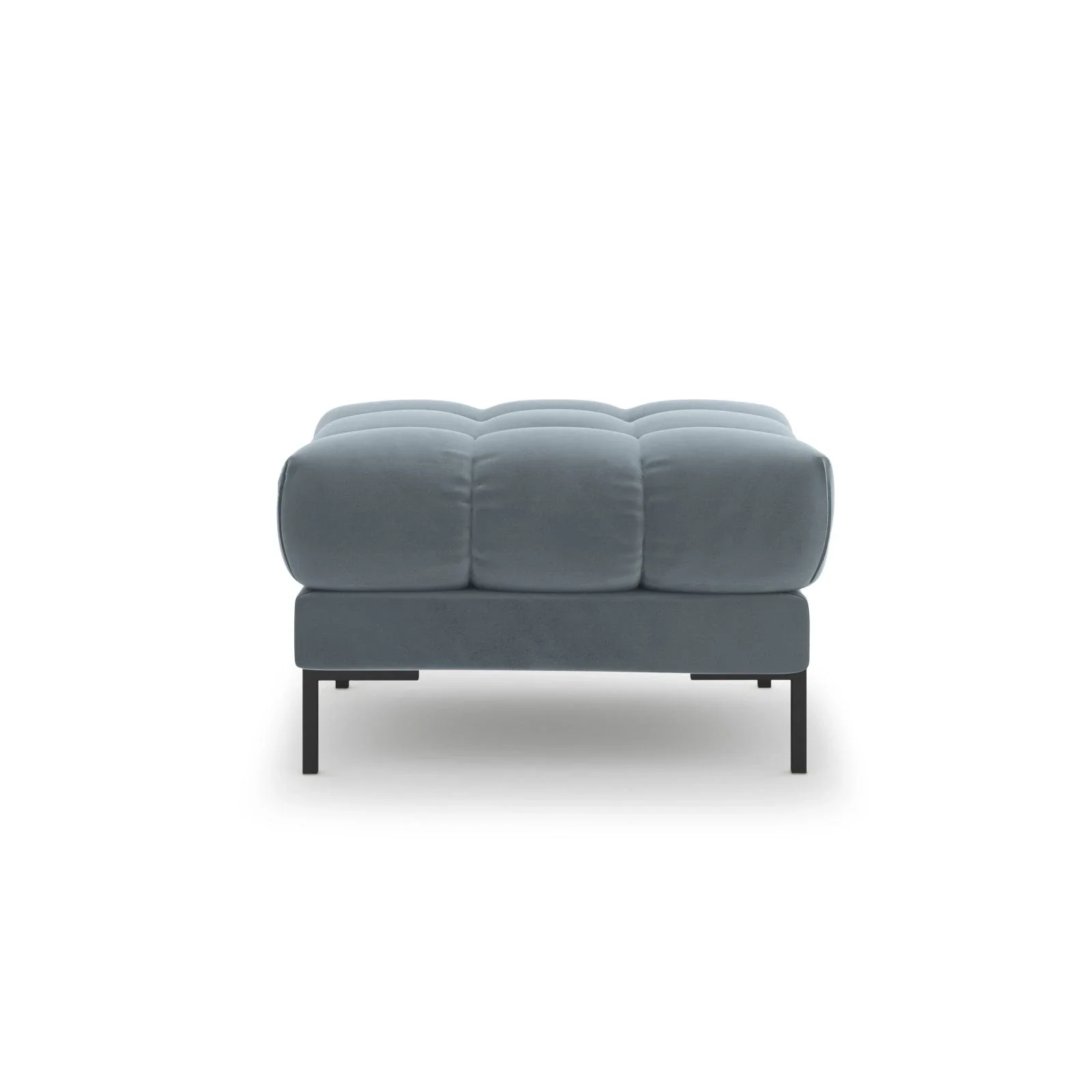 Mamaia Pouf, Metallbeine Schwarz, mit Bezug aus Samt oder Strukturstoff, 60x60 cm - Image 75