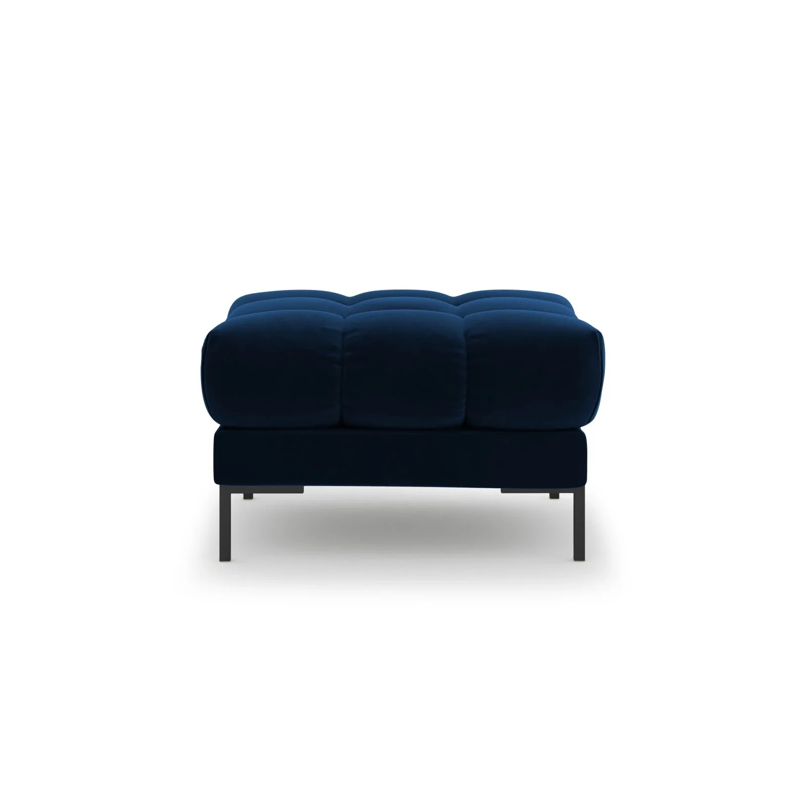 Mamaia Pouf, Metallbeine Schwarz, mit Bezug aus Samt oder Strukturstoff, 60x60 cm - Image 79