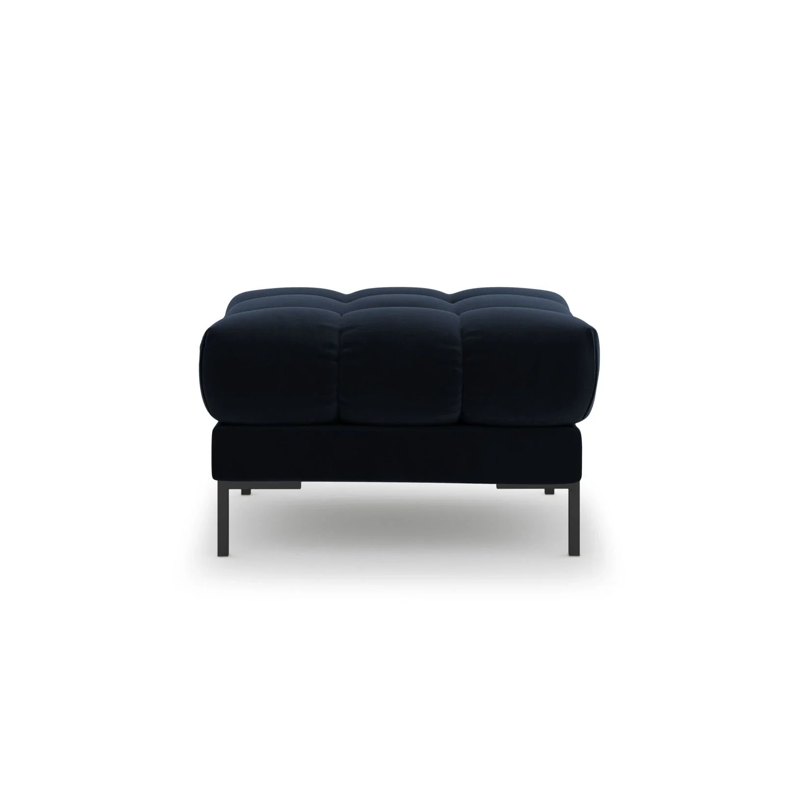 Mamaia Pouf, Metallbeine Schwarz, mit Bezug aus Samt oder Strukturstoff, 60x60 cm - Image 83