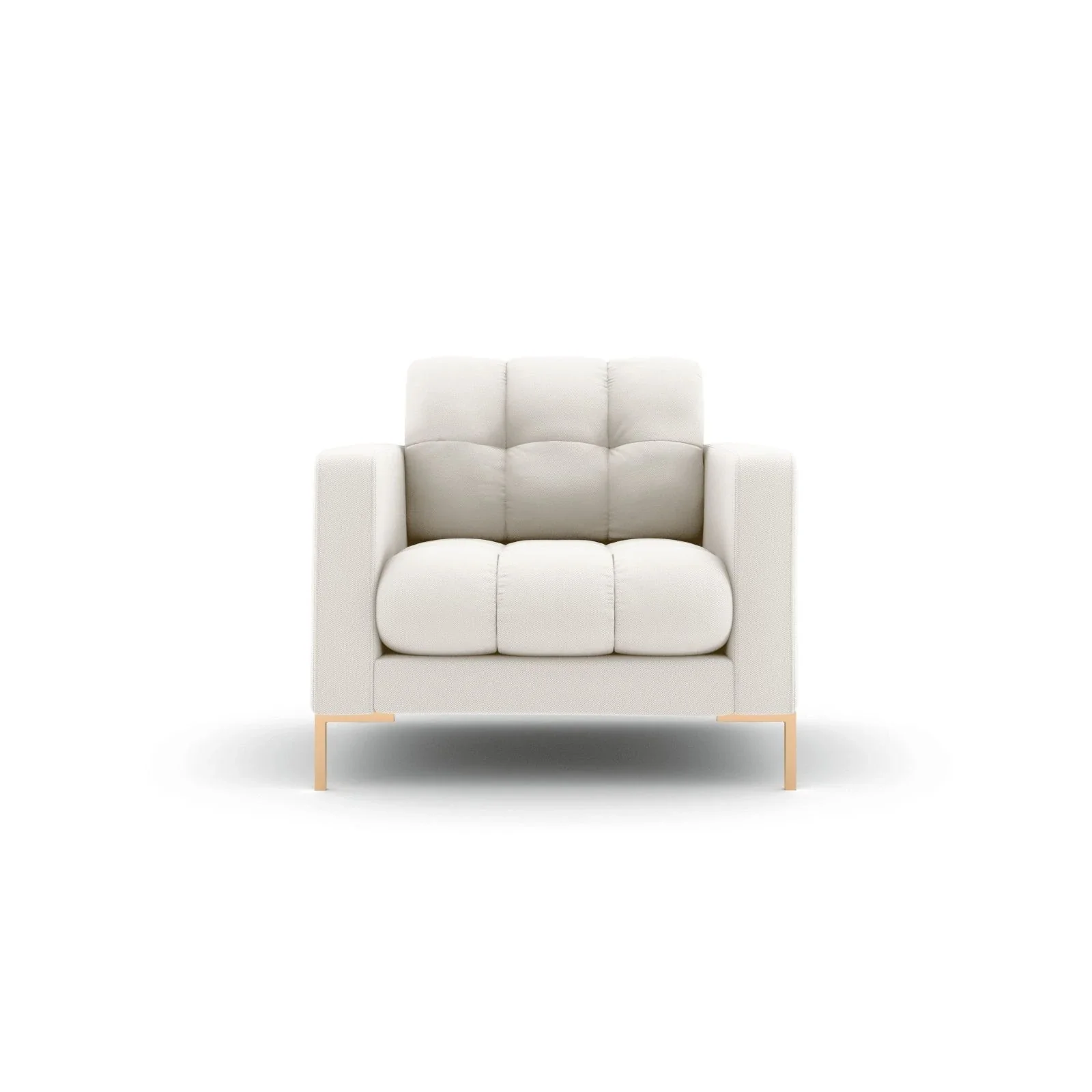 Mamaia Sessel, Beine Goldmetall, mit Bezug aus Samt oder Strukturstoff, 87x96 cm