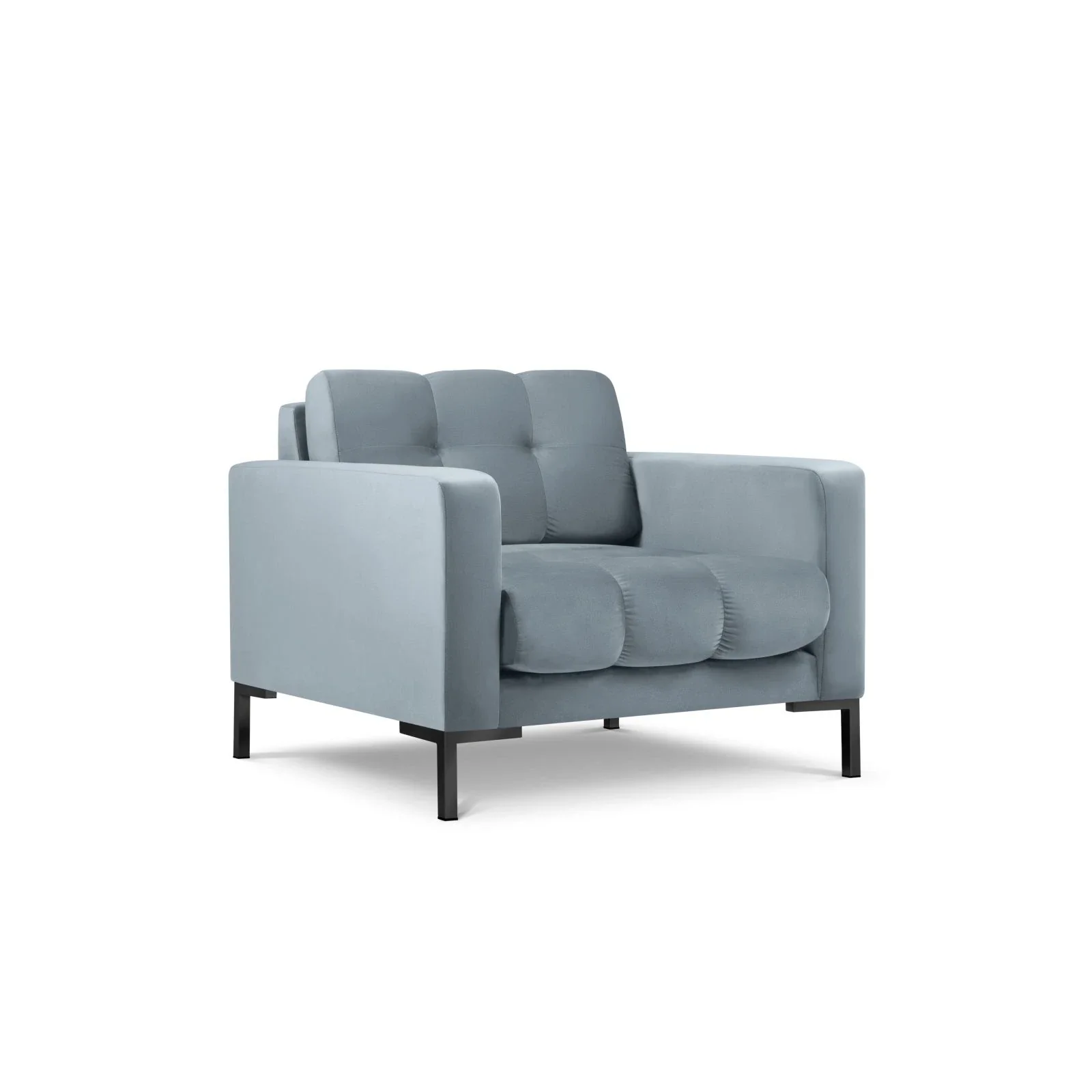 Mamaia Sessel, Metallbeine Schwarz, mit Bezug aus Samt oder Strukturstoff, 87x96 cm - Image 103