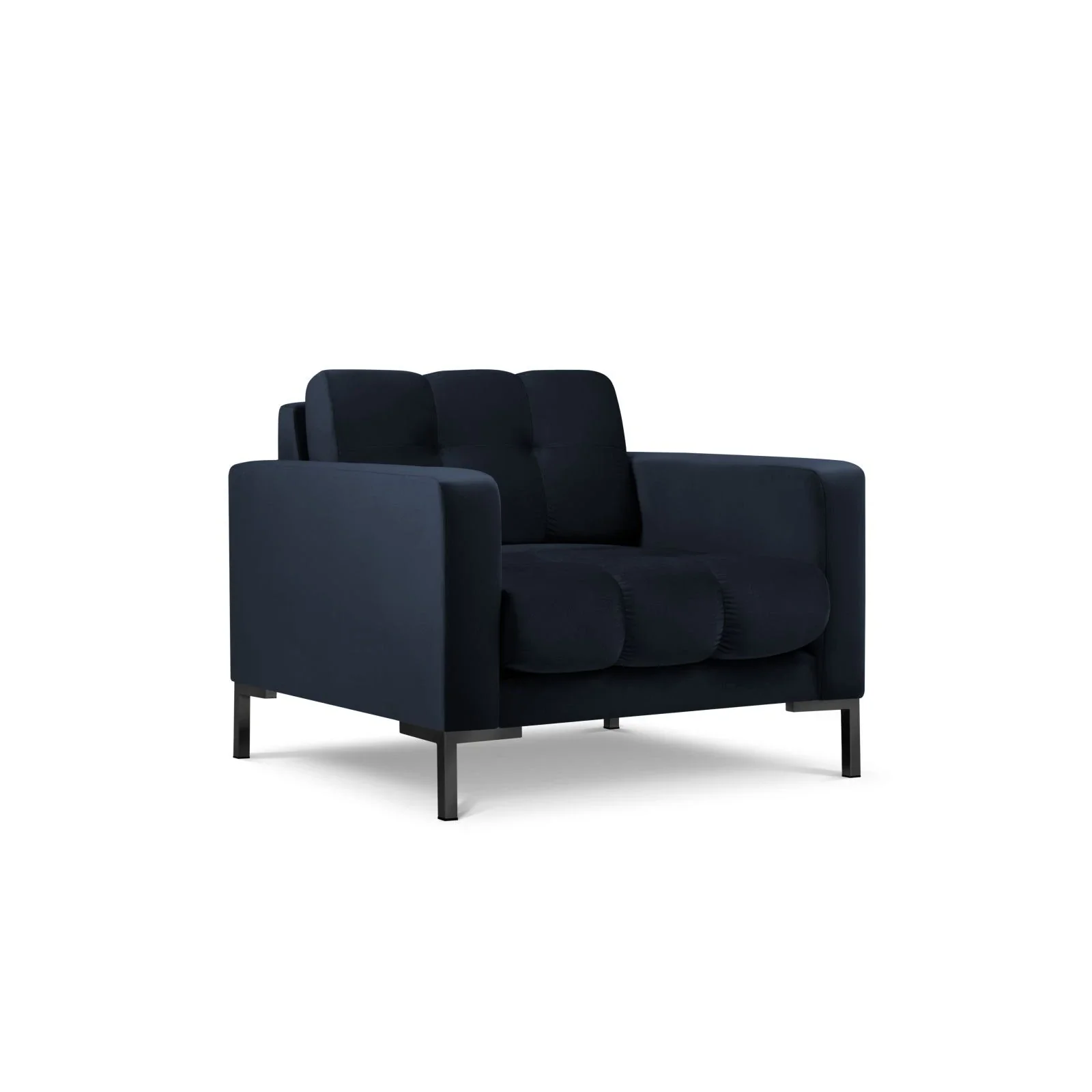 Mamaia Sessel, Metallbeine Schwarz, mit Bezug aus Samt oder Strukturstoff, 87x96 cm - Image 115