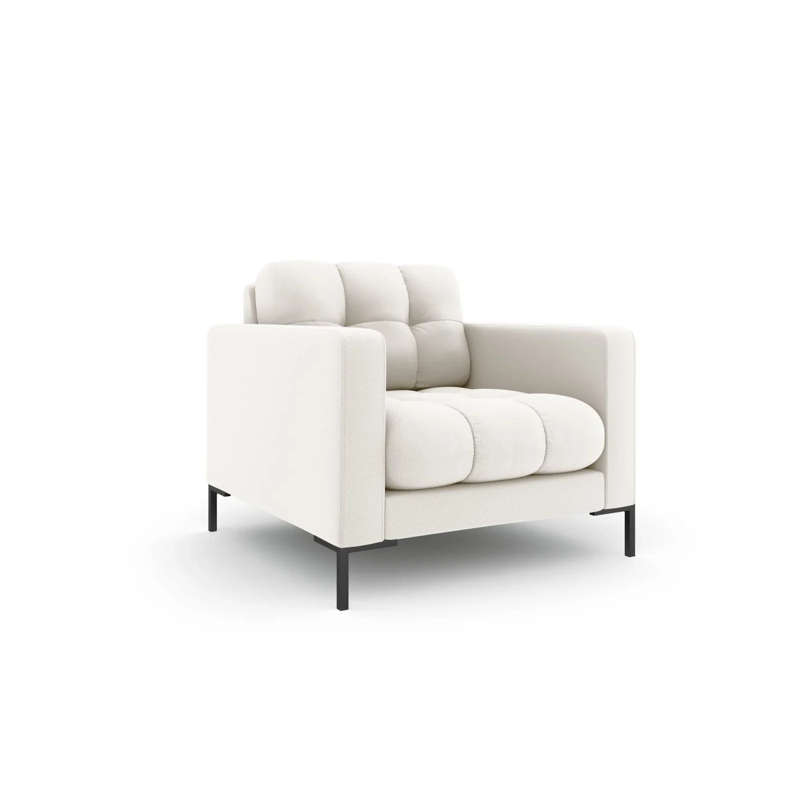 Mamaia Sessel, Metallbeine Schwarz, mit Bezug aus Samt oder Strukturstoff, 87x96 cm - Image 2