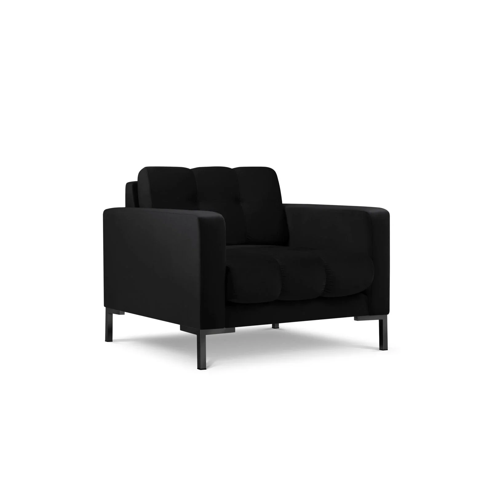 Mamaia Sessel, Metallbeine Schwarz, mit Bezug aus Samt oder Strukturstoff, 87x96 cm - Image 67