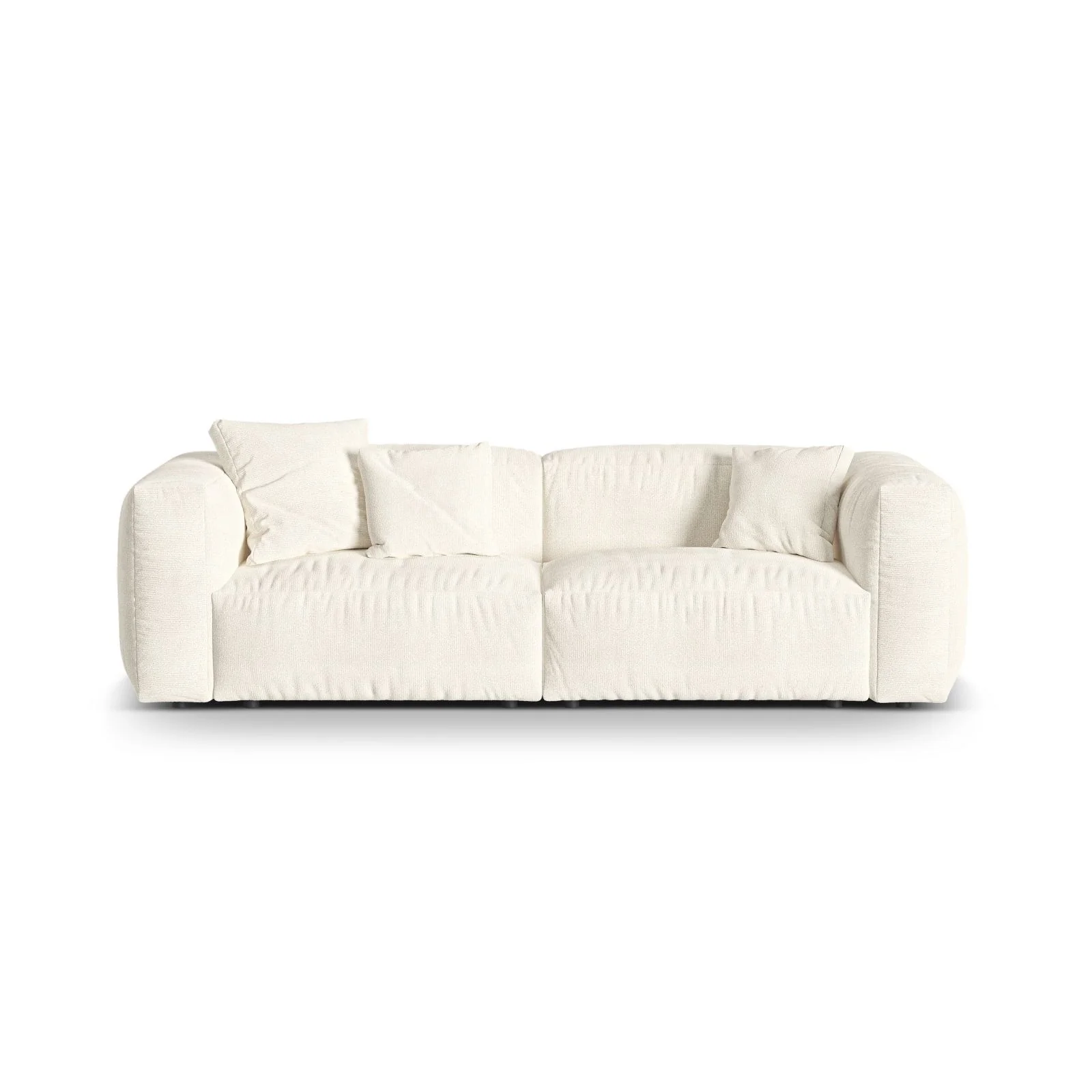 Martina 3-Sitzer Sofa, Sitztiefe 76 cm, aus Samt, Cord, Boucle oder Strukturstoff, 240x106 cm - Image 116