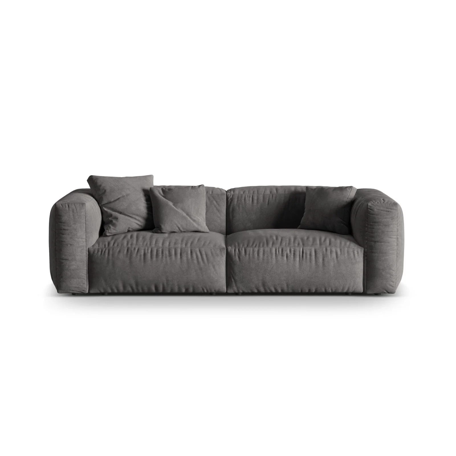 Martina 3-Sitzer Sofa, Sitztiefe 76 cm, aus Samt, Cord, Boucle oder Strukturstoff, 240x106 cm - Image 26
