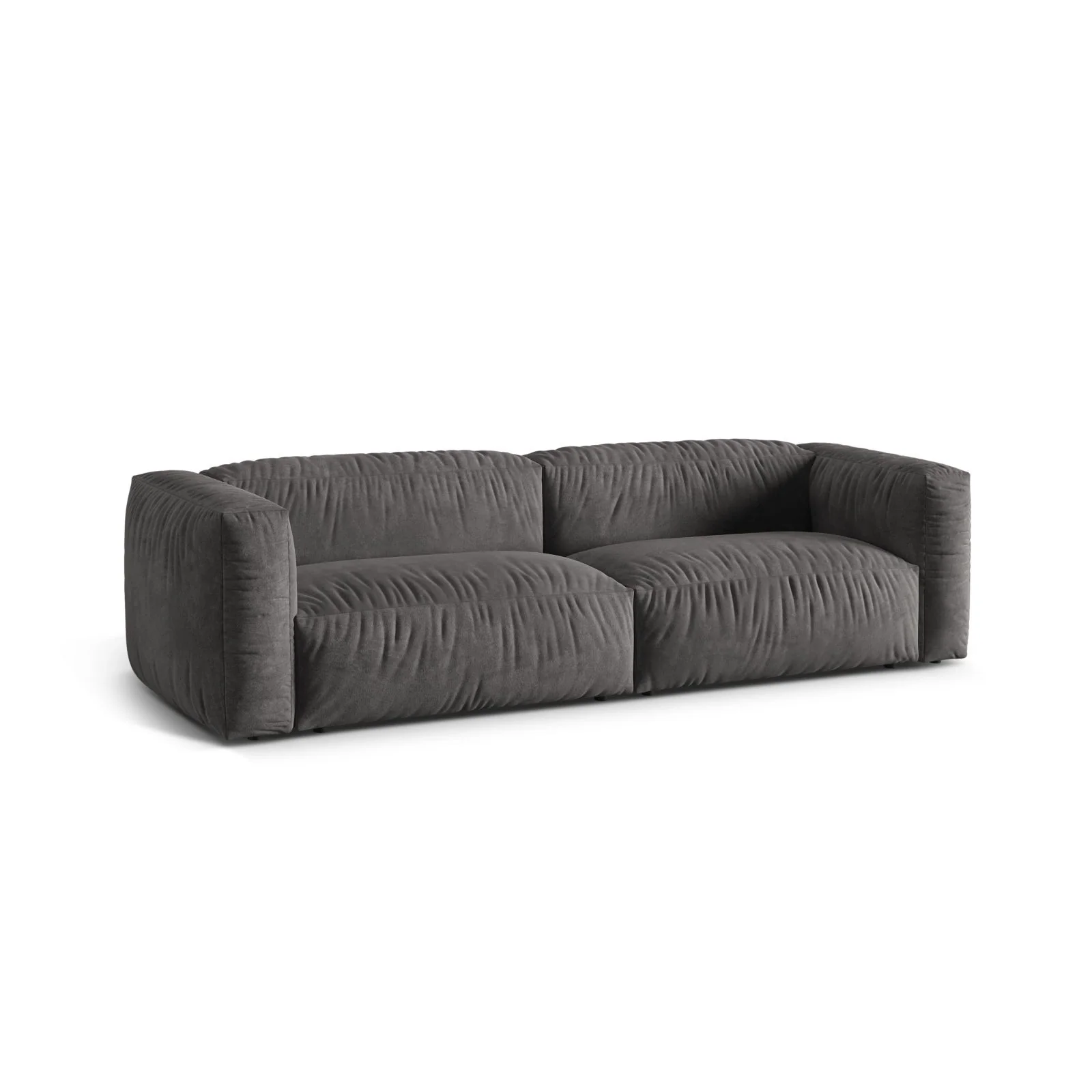 Martina 3-Sitzer Sofa, Sitztiefe 76 cm, aus Samt, Cord, Boucle oder Strukturstoff, 240x106 cm - Image 28