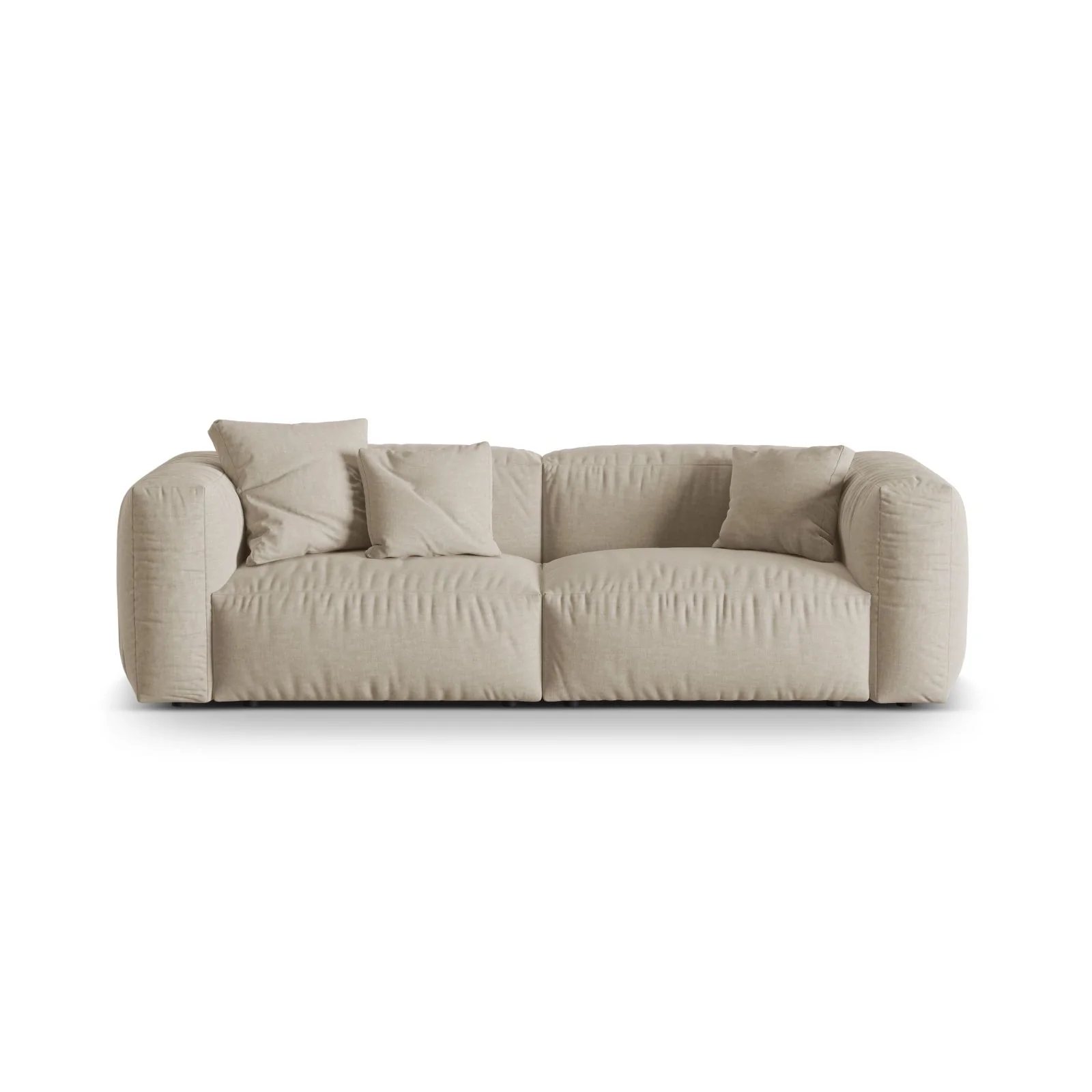 Martina 3-Sitzer Sofa, Sitztiefe 76 cm, aus Samt, Cord, Boucle oder Strukturstoff, 240x106 cm - Image 31