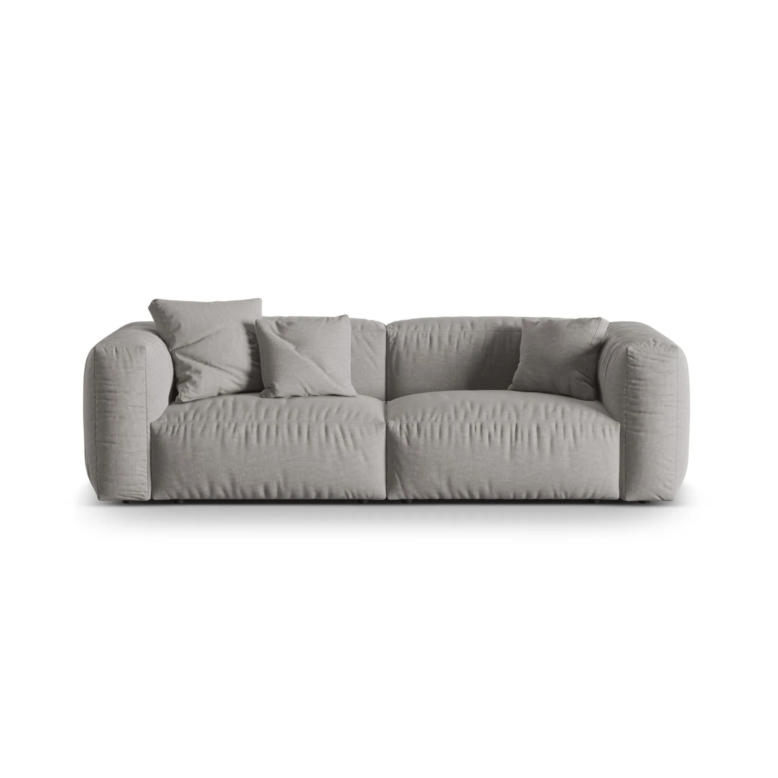Martina 3-Sitzer Sofa, Sitztiefe 76 cm, aus Samt, Cord, Boucle oder Strukturstoff, 240x106 cm - Image 51