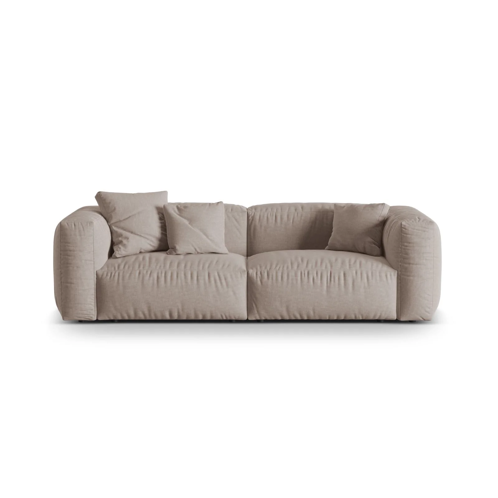 Martina 3-Sitzer Sofa, Sitztiefe 76 cm, aus Samt, Cord, Boucle oder Strukturstoff, 240x106 cm - Image 61