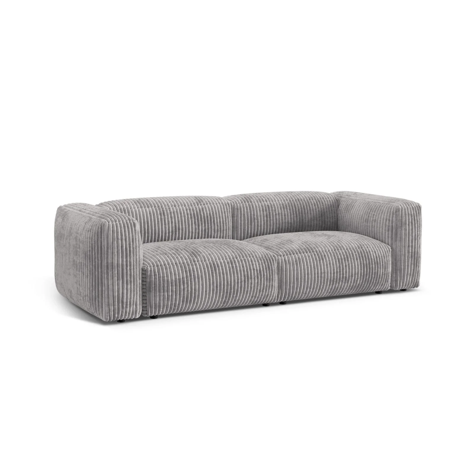 Martina 3-Sitzer Sofa, Sitztiefe 76 cm, aus Samt, Cord, Boucle oder Strukturstoff, 240x106 cm - Image 83