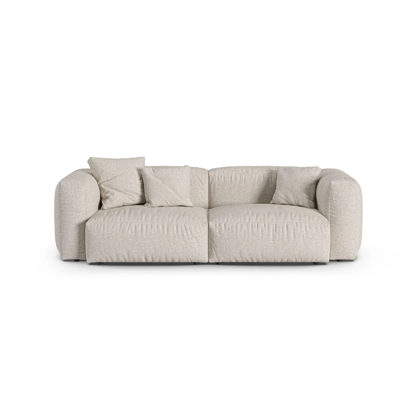Martina 3-Sitzer Sofa, Sitztiefe 90 cm, aus Samt, Cord, Boucle oder Strukturstoff, 240x120 cm - Image 111