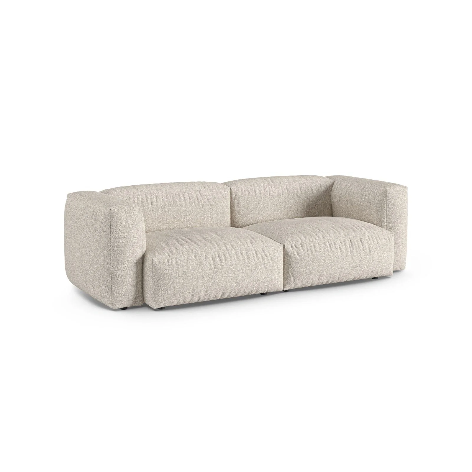 Martina 3-Sitzer Sofa, Sitztiefe 90 cm, aus Samt, Cord, Boucle oder Strukturstoff, 240x120 cm - Image 113
