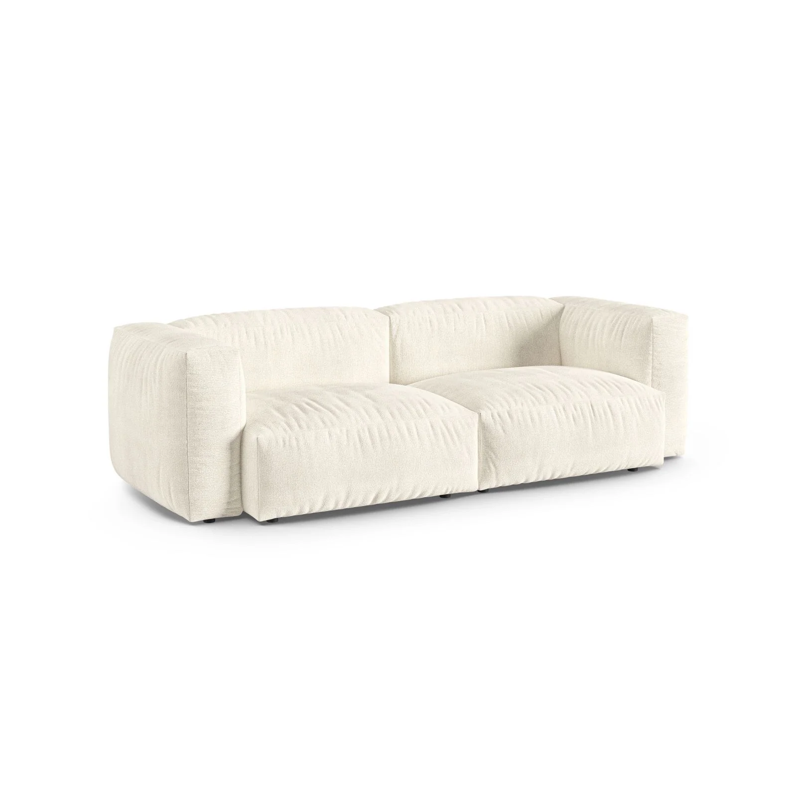 Martina 3-Sitzer Sofa, Sitztiefe 90 cm, aus Samt, Cord, Boucle oder Strukturstoff, 240x120 cm - Image 118