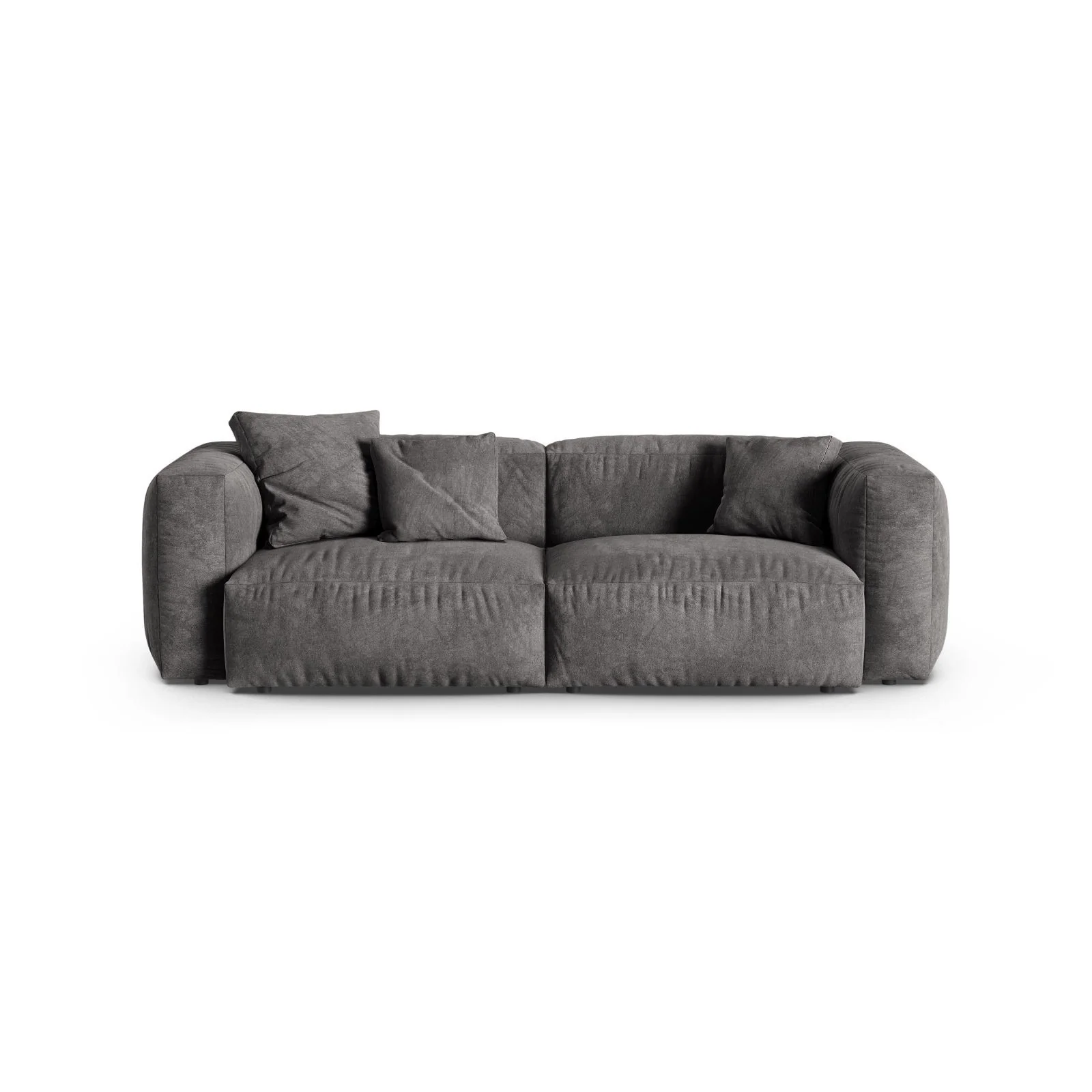 Martina 3-Sitzer Sofa, Sitztiefe 90 cm, aus Samt, Cord, Boucle oder Strukturstoff, 240x120 cm - Image 26