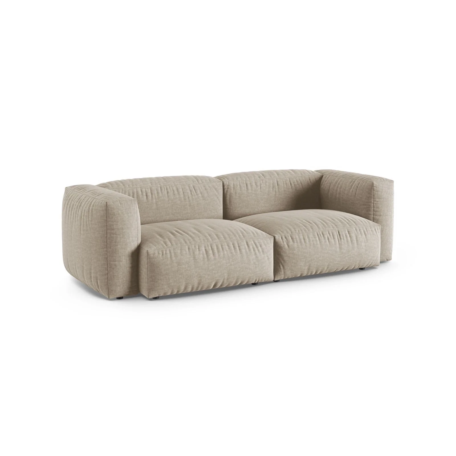 Martina 3-Sitzer Sofa, Sitztiefe 90 cm, aus Samt, Cord, Boucle oder Strukturstoff, 240x120 cm - Image 33