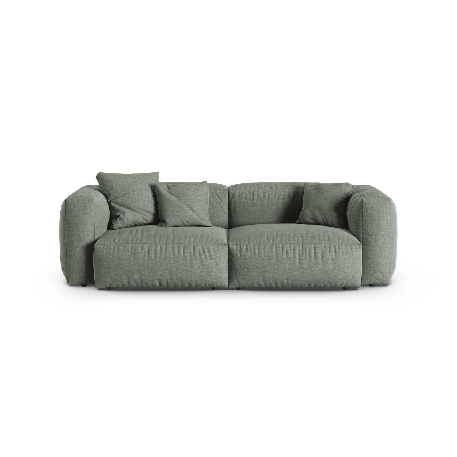 Martina 3-Sitzer Sofa, Sitztiefe 90 cm, aus Samt, Cord, Boucle oder Strukturstoff, 240x120 cm - Image 36