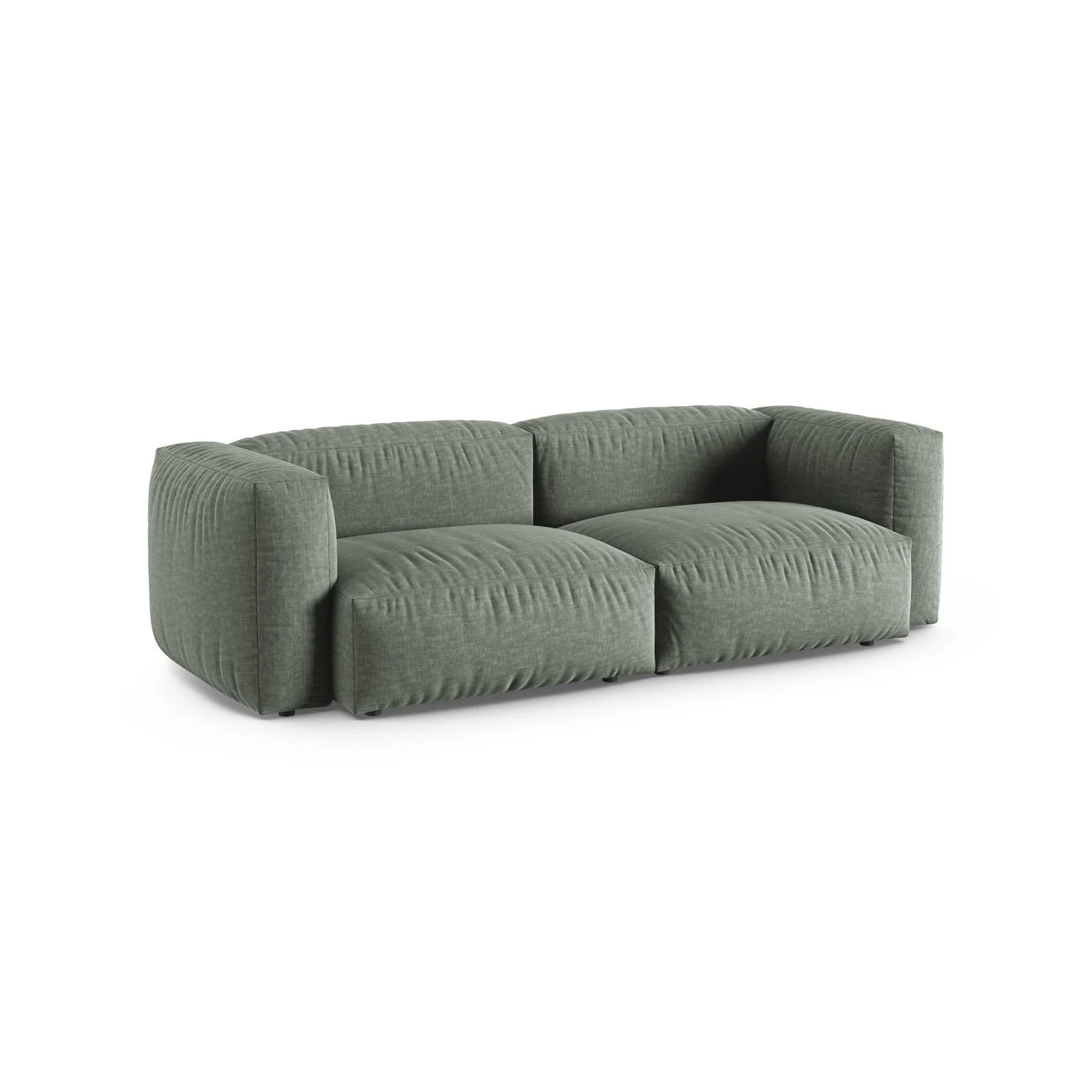 Martina 3-Sitzer Sofa, Sitztiefe 90 cm, aus Samt, Cord, Boucle oder Strukturstoff, 240x120 cm - Image 38