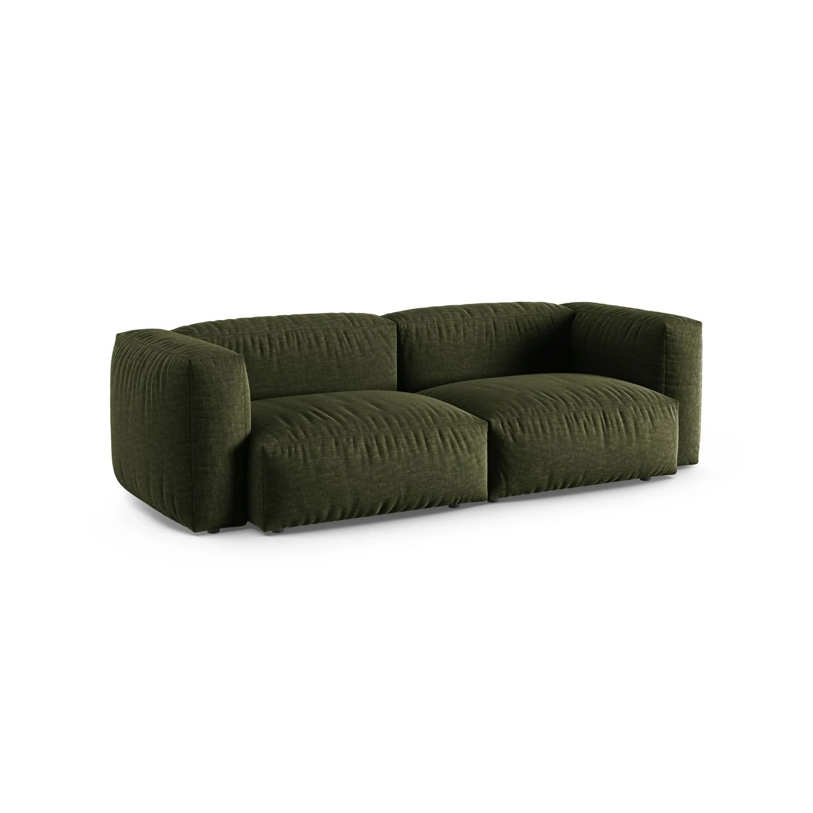 Martina 3-Sitzer Sofa, Sitztiefe 90 cm, aus Samt, Cord, Boucle oder Strukturstoff, 240x120 cm - Image 58