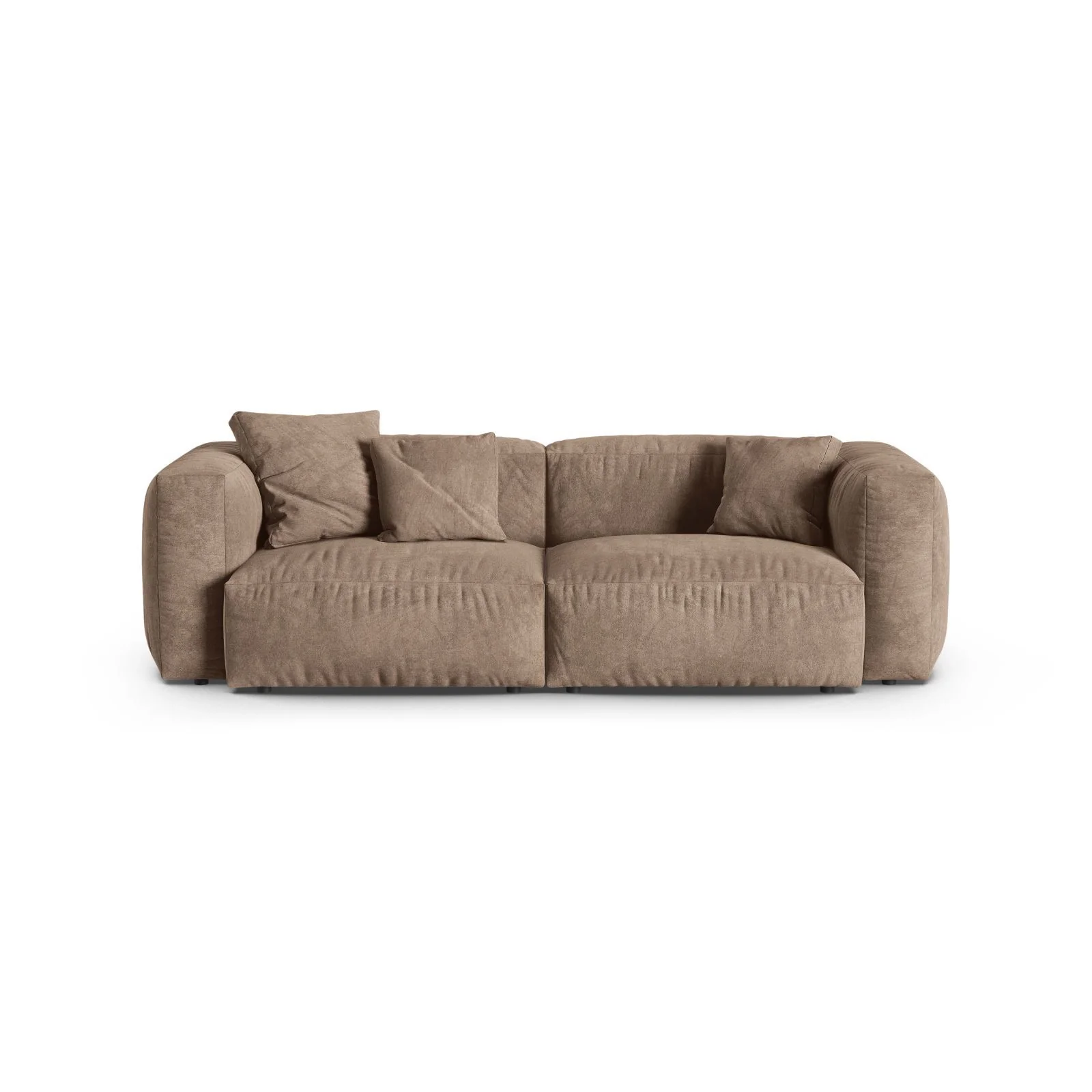 Martina 3-Sitzer Sofa, Sitztiefe 90 cm, aus Samt, Cord, Boucle oder Strukturstoff, 240x120 cm - Image 6