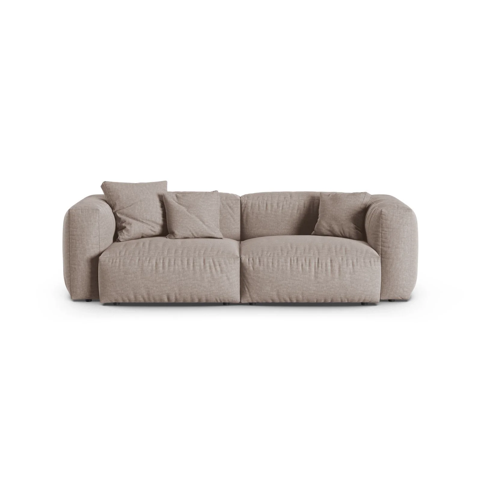 Martina 3-Sitzer Sofa, Sitztiefe 90 cm, aus Samt, Cord, Boucle oder Strukturstoff, 240x120 cm - Image 61