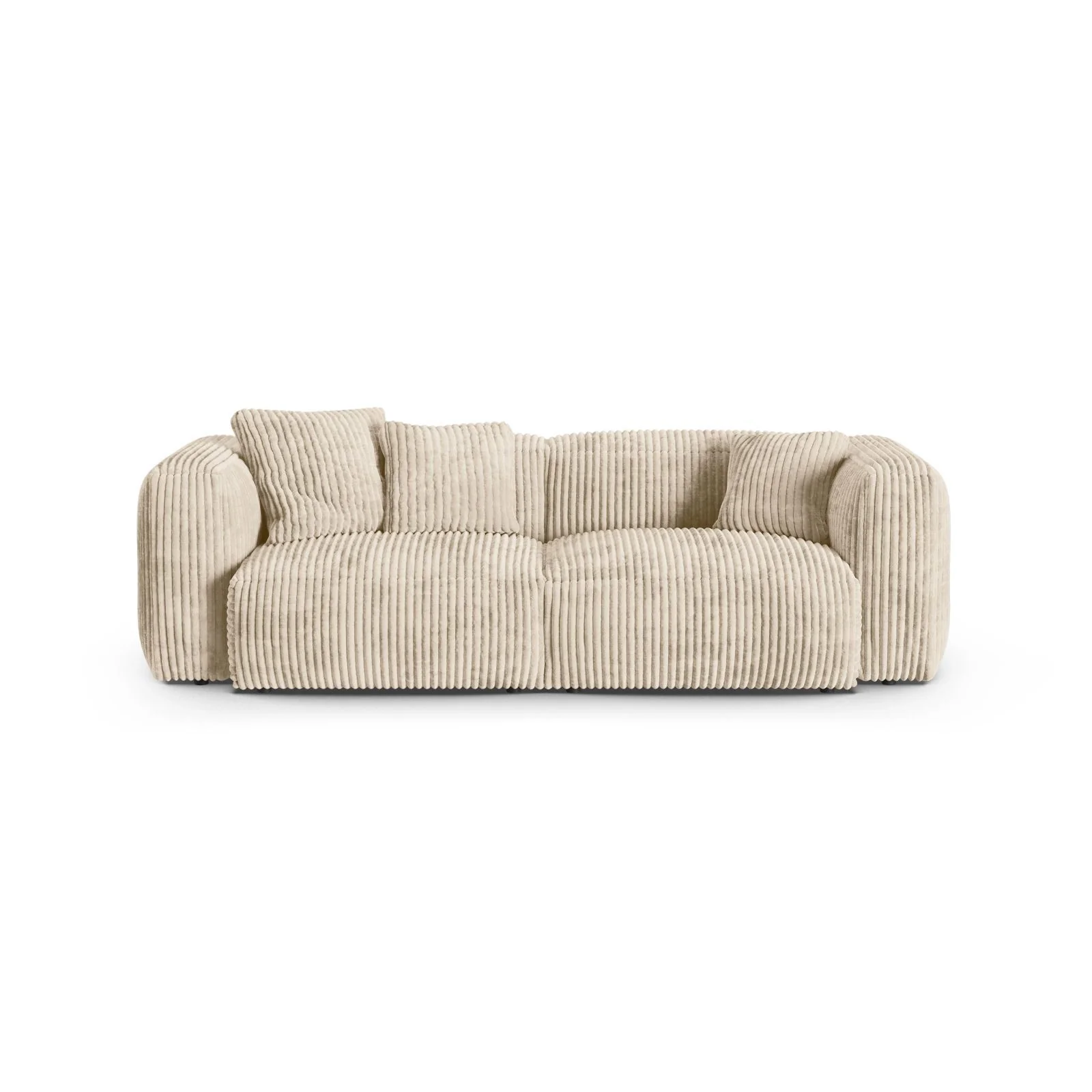 Martina 3-Sitzer Sofa, Sitztiefe 90 cm, aus Samt, Cord, Boucle oder Strukturstoff, 240x120 cm - Image 66