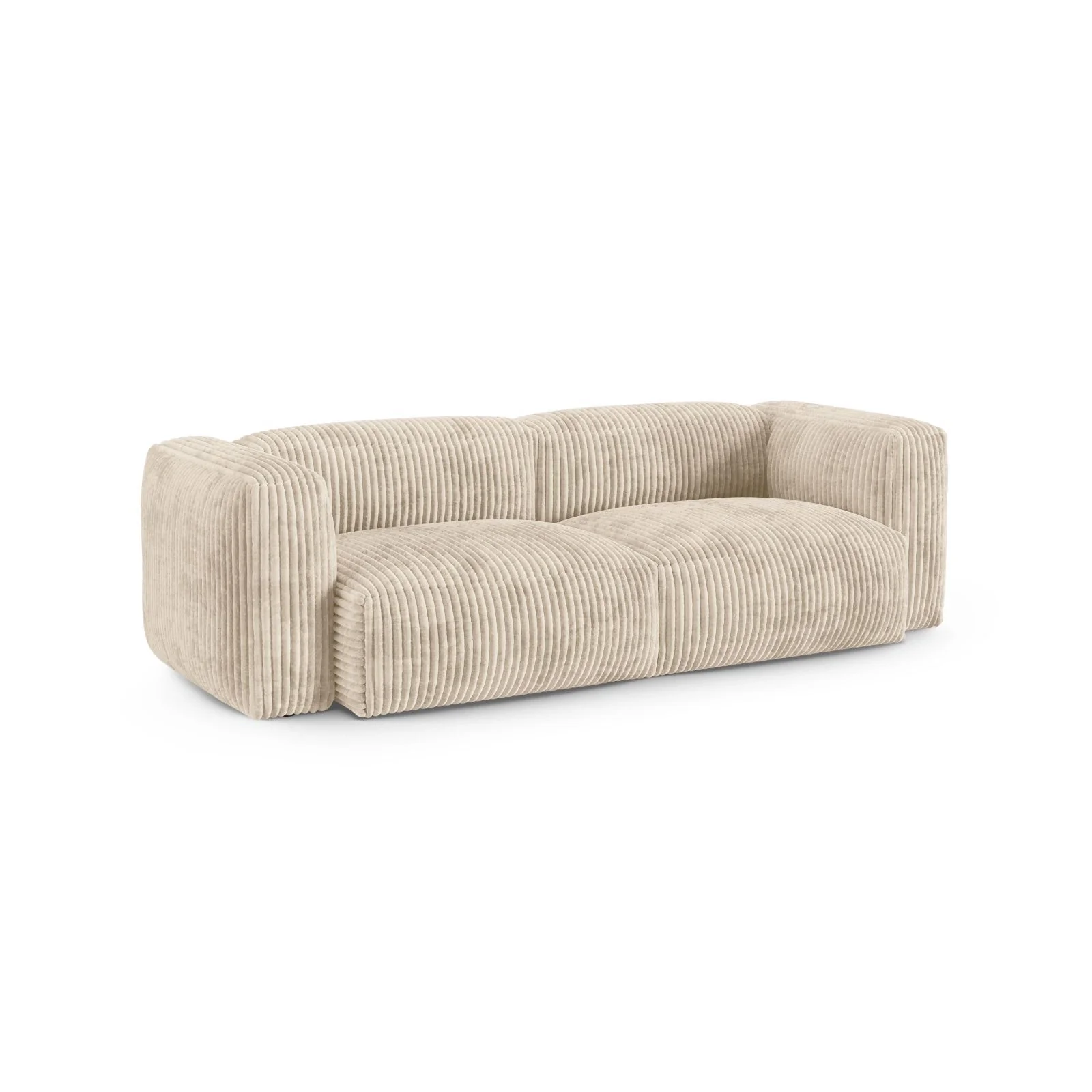 Martina 3-Sitzer Sofa, Sitztiefe 90 cm, aus Samt, Cord, Boucle oder Strukturstoff, 240x120 cm - Image 68