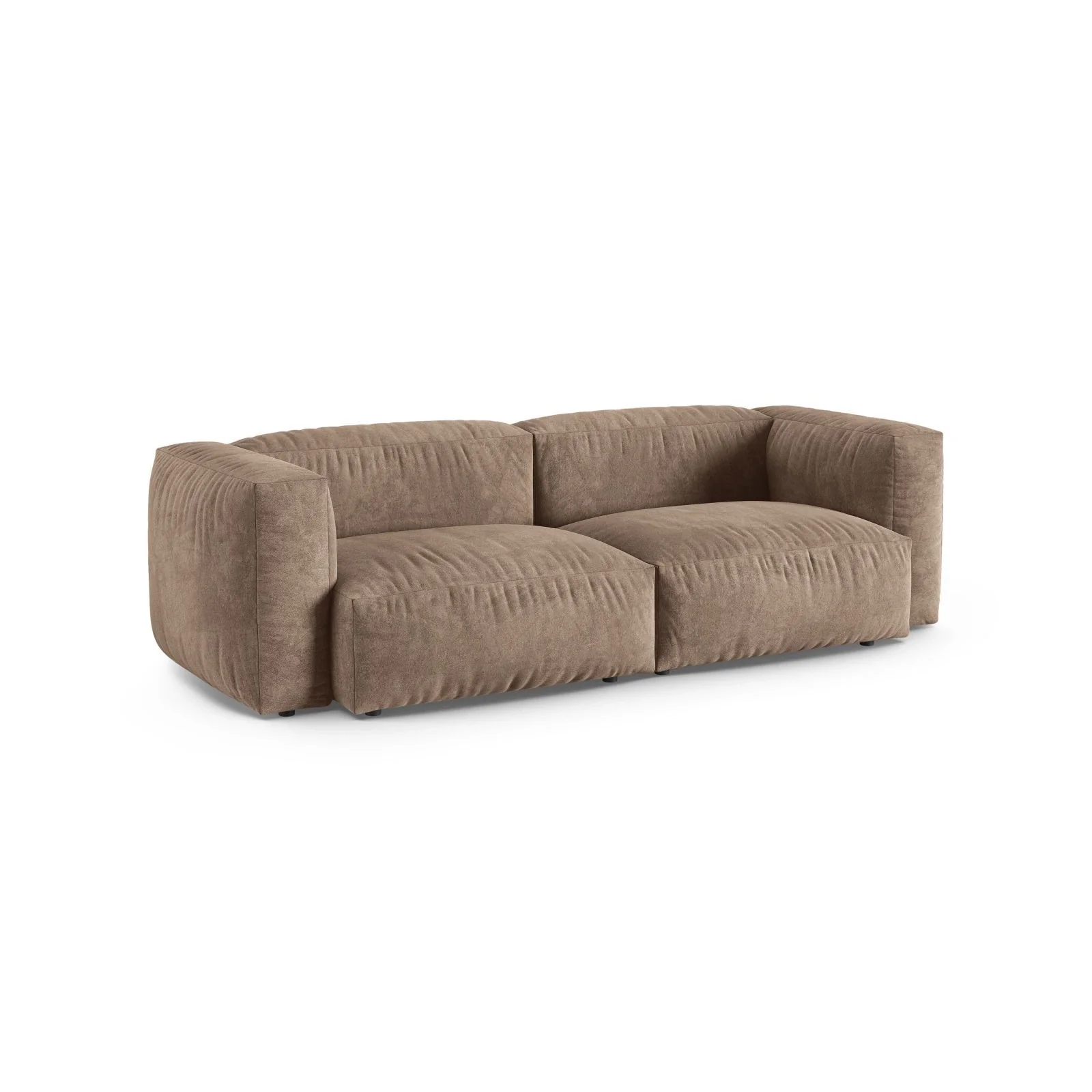 Martina 3-Sitzer Sofa, Sitztiefe 90 cm, aus Samt, Cord, Boucle oder Strukturstoff, 240x120 cm - Image 8