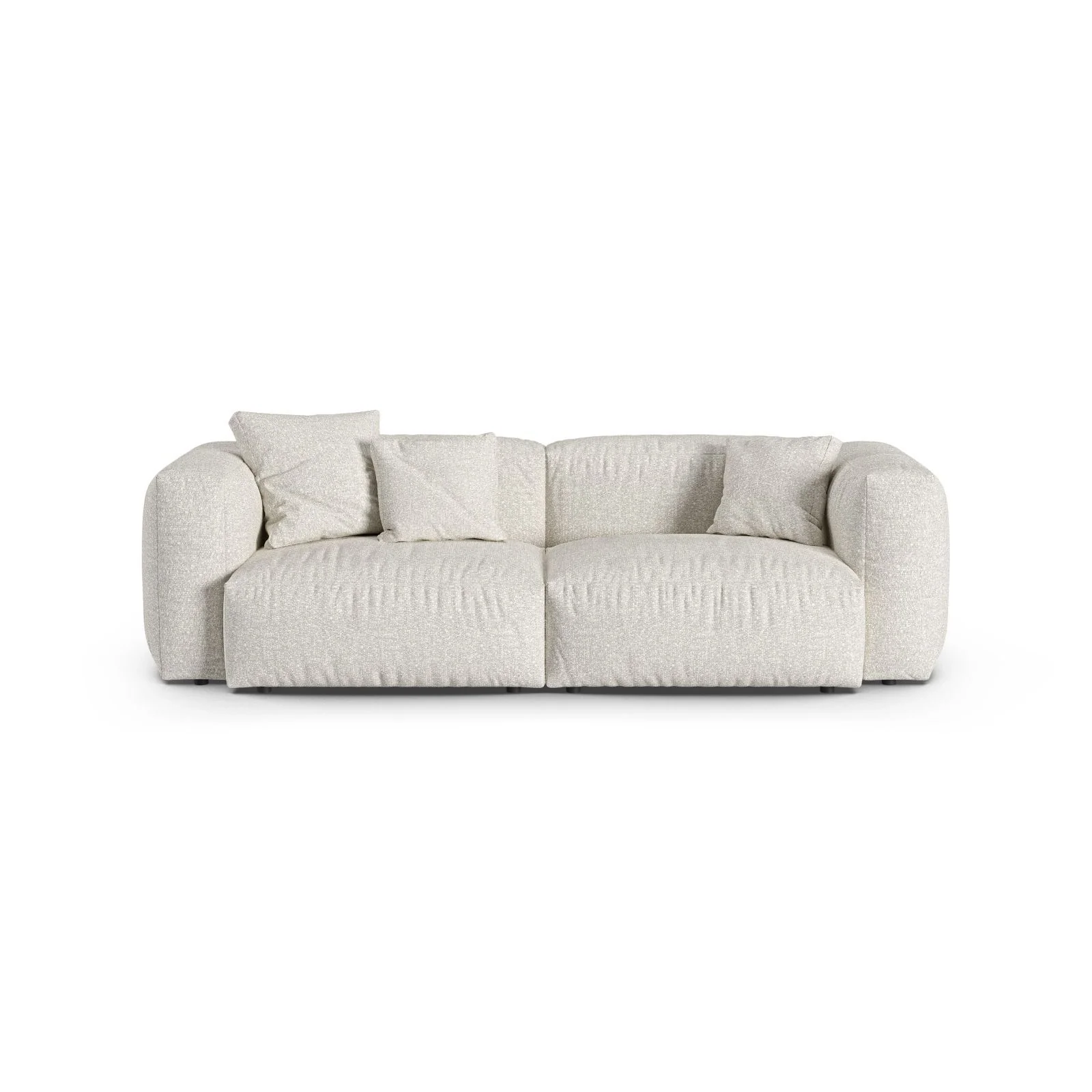 Martina 3-Sitzer Sofa, Sitztiefe 90 cm, aus Samt, Cord, Boucle oder Strukturstoff, 240x120 cm - Image 91