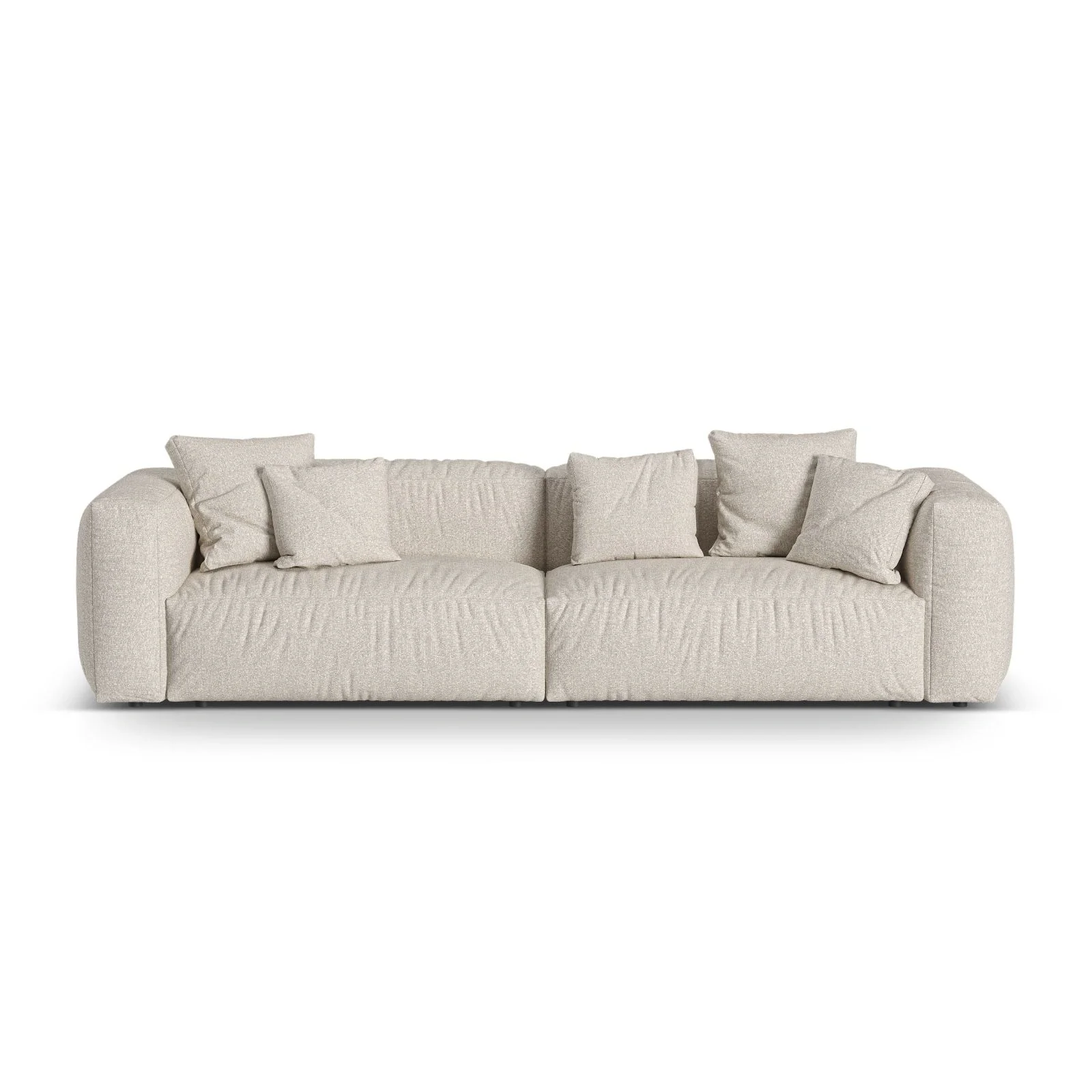 Martina 4-Sitzer Sofa, Sitztiefe 76 cm, aus Samt, Cord, Boucle oder Strukturstoff, 320x106 cm - Image 111