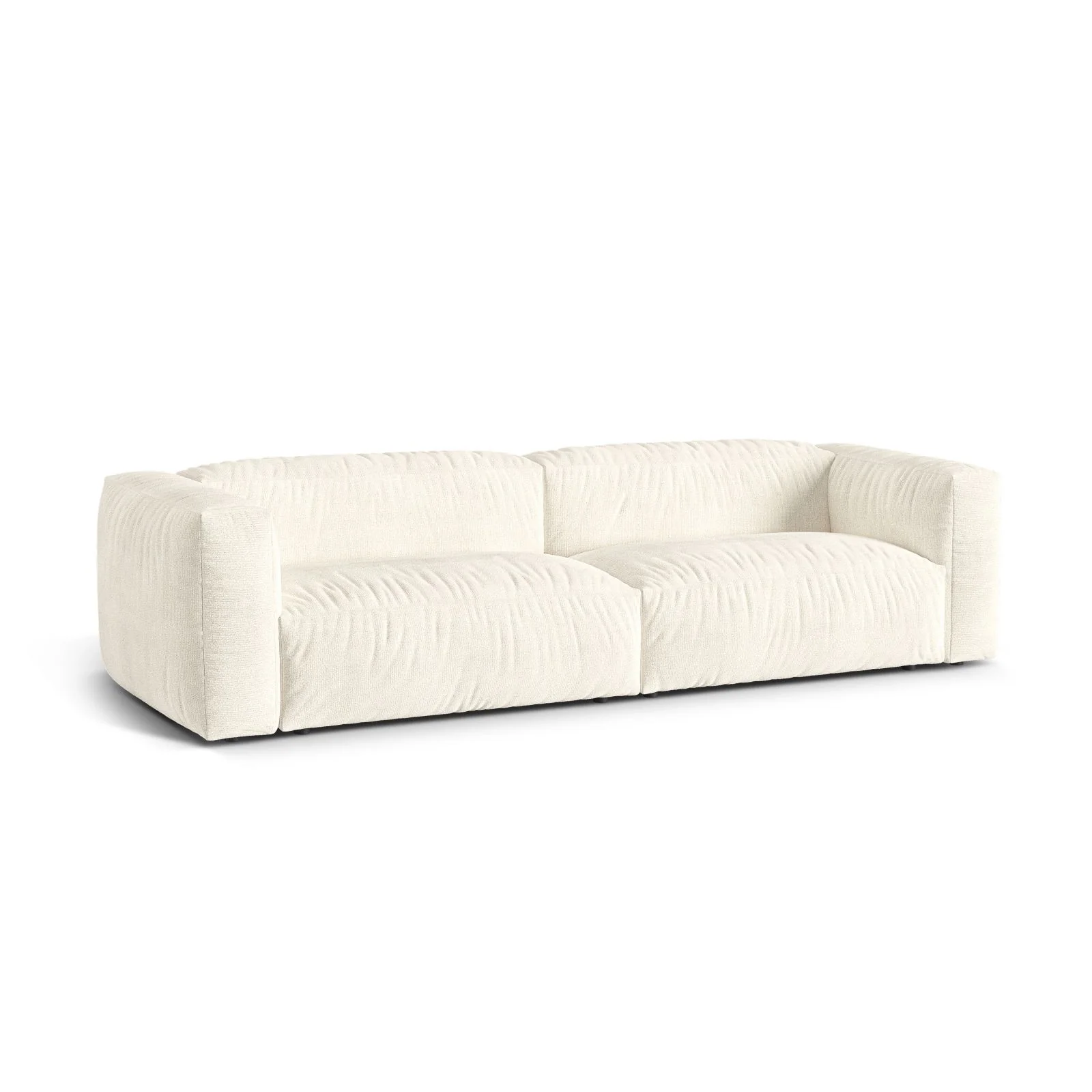 Martina 4-Sitzer Sofa, Sitztiefe 76 cm, aus Samt, Cord, Boucle oder Strukturstoff, 320x106 cm - Image 118