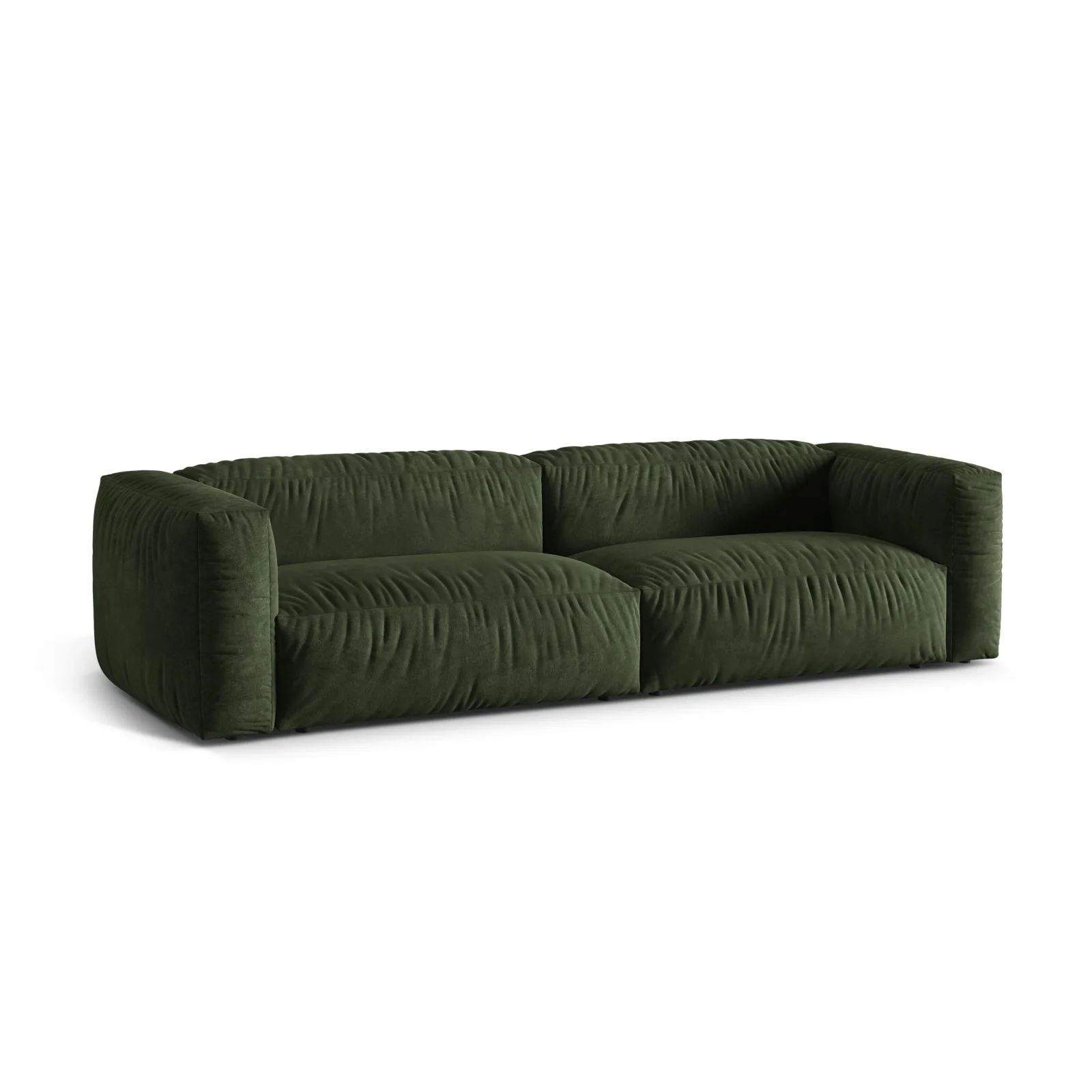 Martina 4-Sitzer Sofa, Sitztiefe 76 cm, aus Samt, Cord, Boucle oder Strukturstoff, 320x106 cm - Image 13