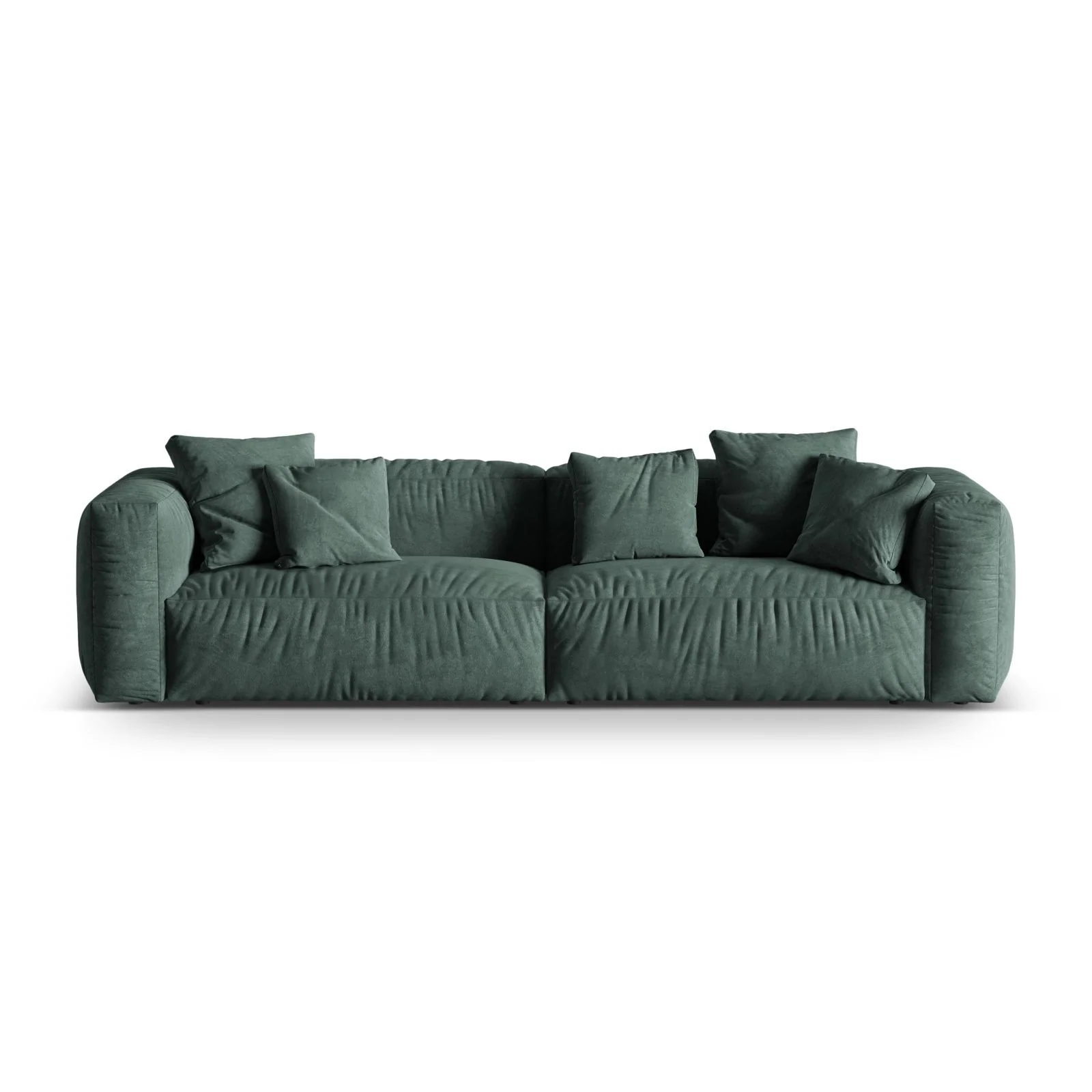 Martina 4-Sitzer Sofa, Sitztiefe 76 cm, aus Samt, Cord, Boucle oder Strukturstoff, 320x106 cm - Image 16
