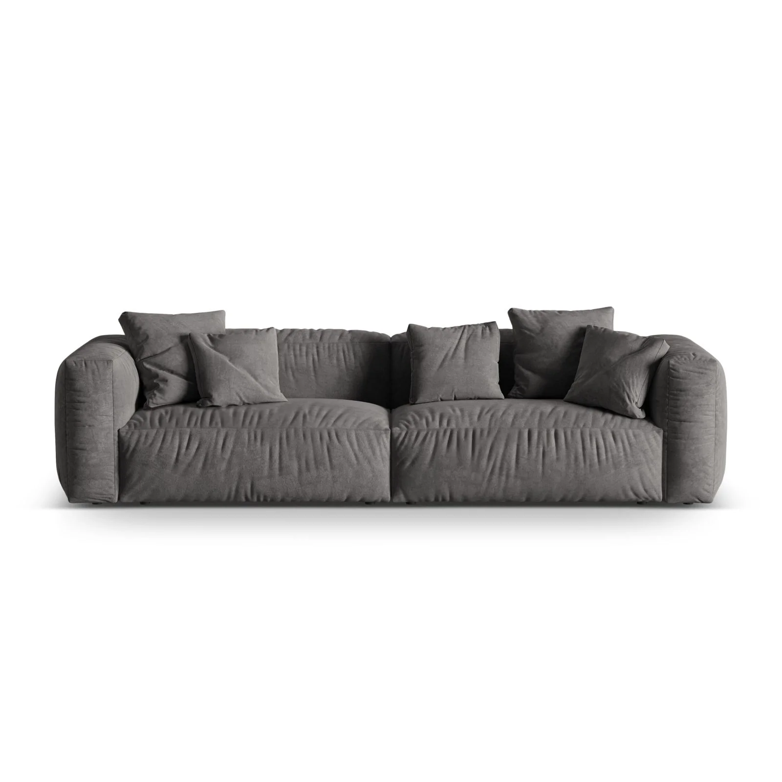 Martina 4-Sitzer Sofa, Sitztiefe 76 cm, aus Samt, Cord, Boucle oder Strukturstoff, 320x106 cm - Image 26