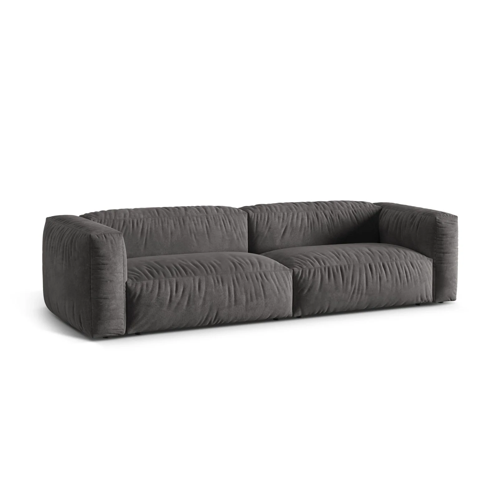 Martina 4-Sitzer Sofa, Sitztiefe 76 cm, aus Samt, Cord, Boucle oder Strukturstoff, 320x106 cm - Image 28