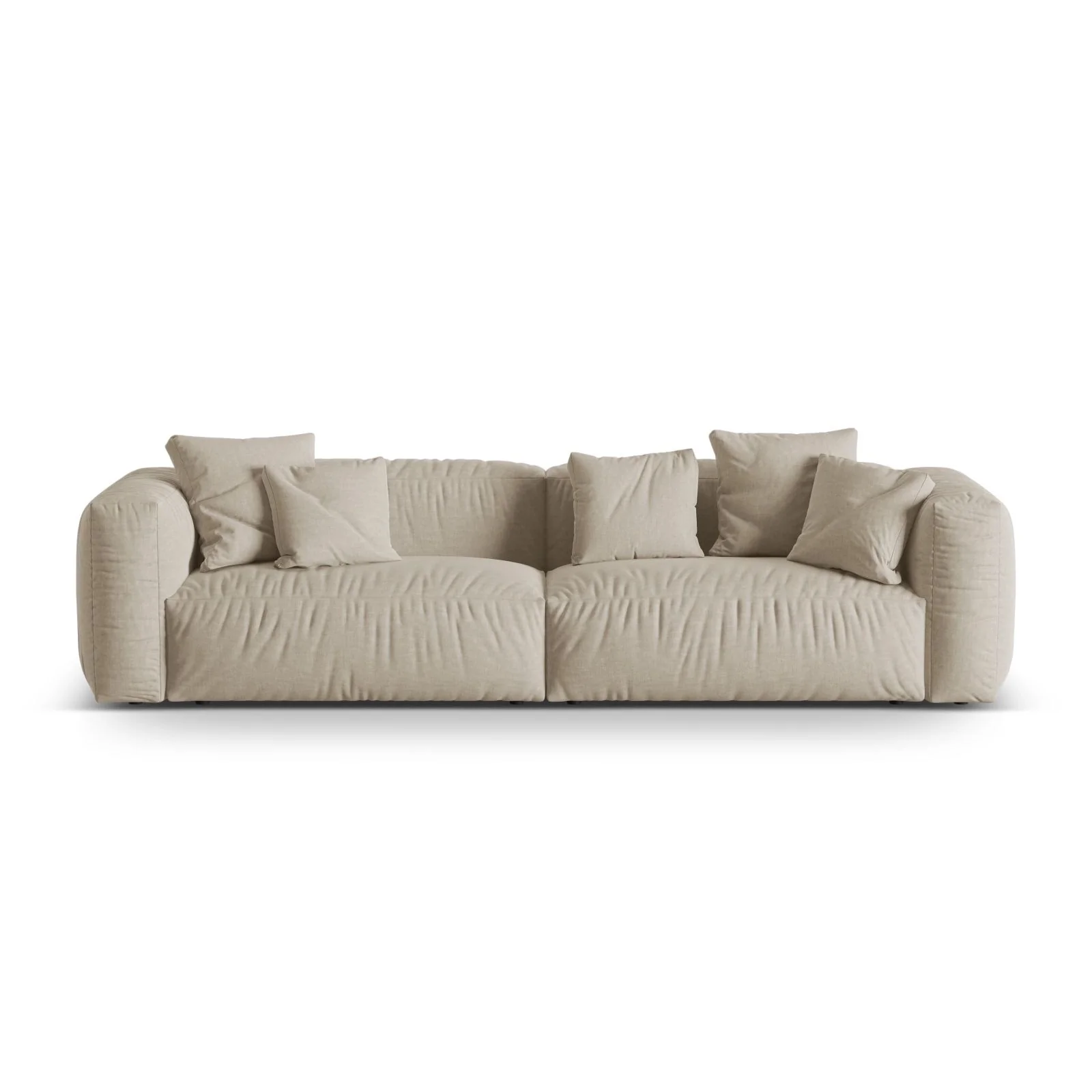 Martina 4-Sitzer Sofa, Sitztiefe 76 cm, aus Samt, Cord, Boucle oder Strukturstoff, 320x106 cm - Image 31